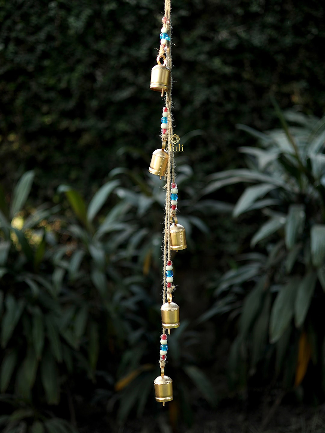 DULI Gold-Toned & Blue Cowbells Hanging Windchimes