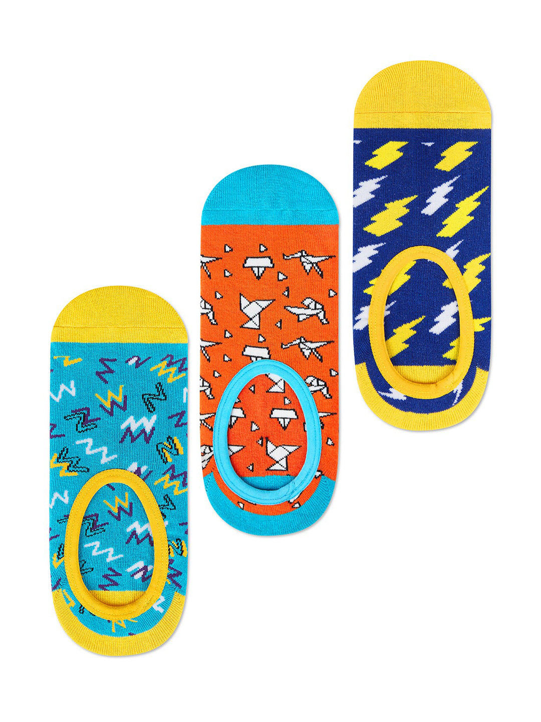 Dynamocks Pack Of 3 Patterned Anti-Microbial Shoe Liner