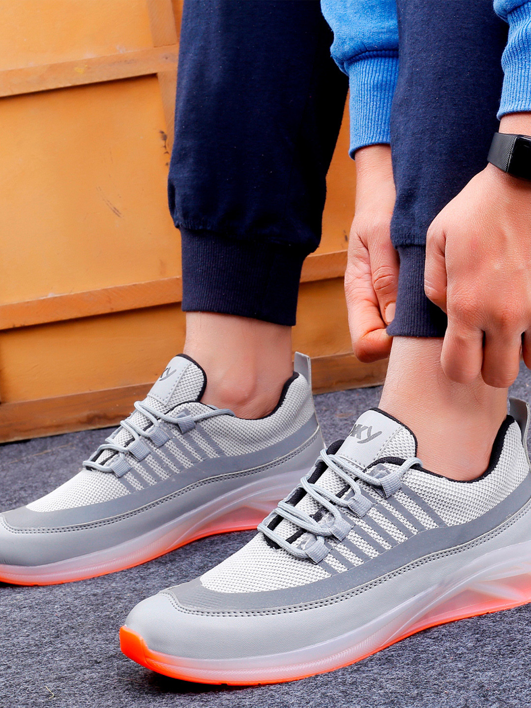 Bxxy Men Air Max Lightweight Mesh Non-Marking Running Shoes