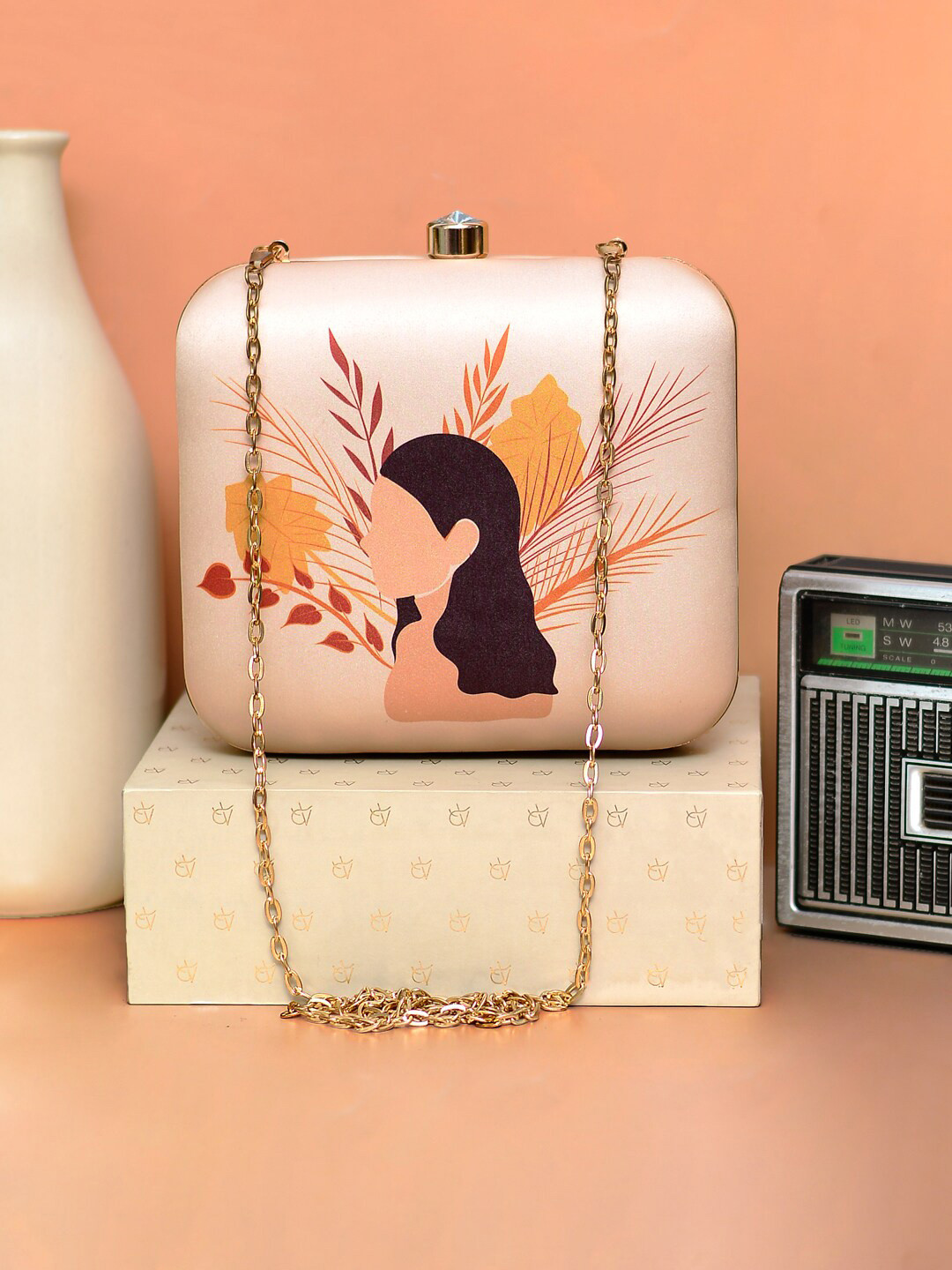 ARTKLIM Women Portrait Printed Box Clutch