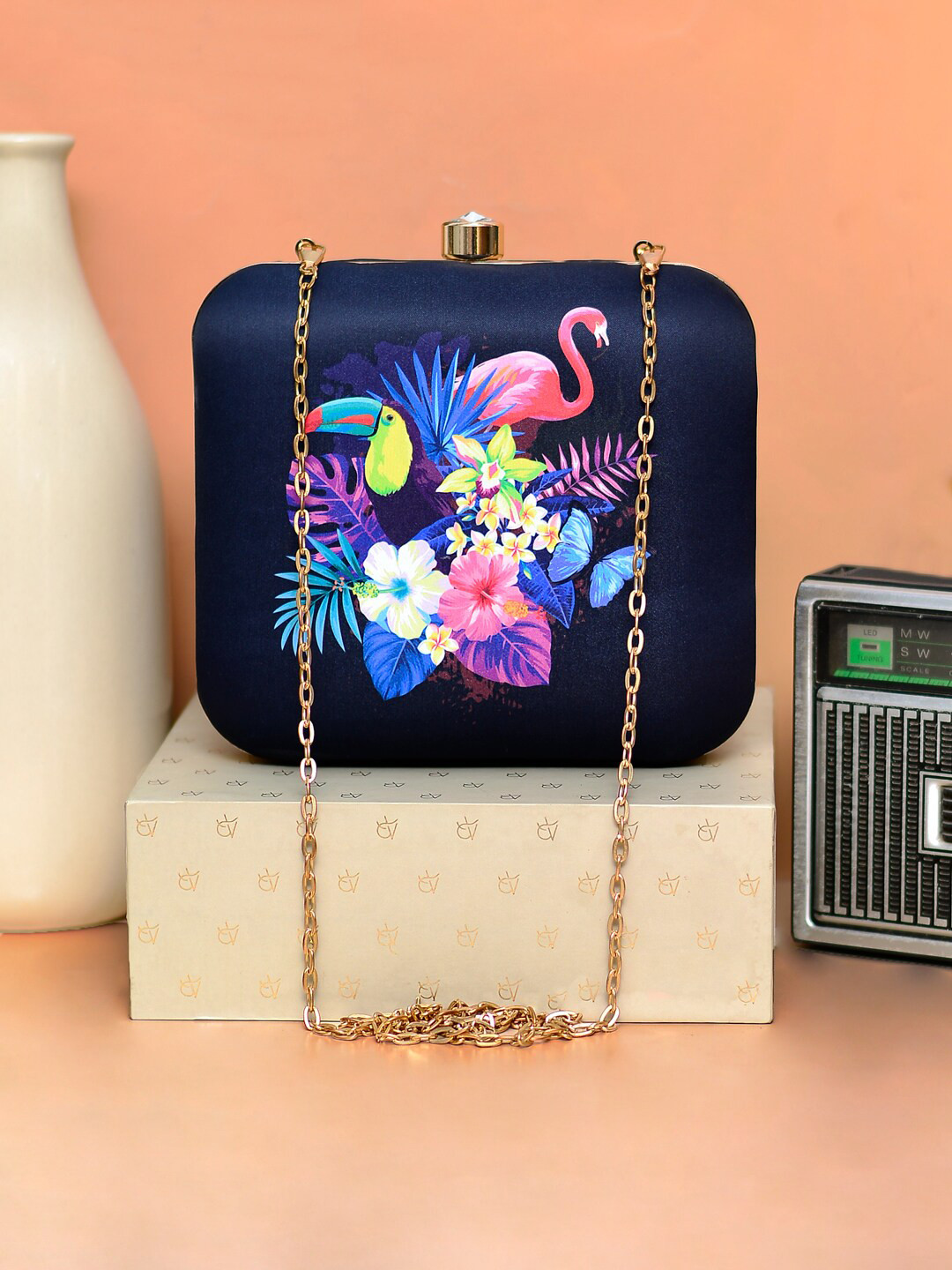 ARTKLIM Women Colorful Printed Box Clutch