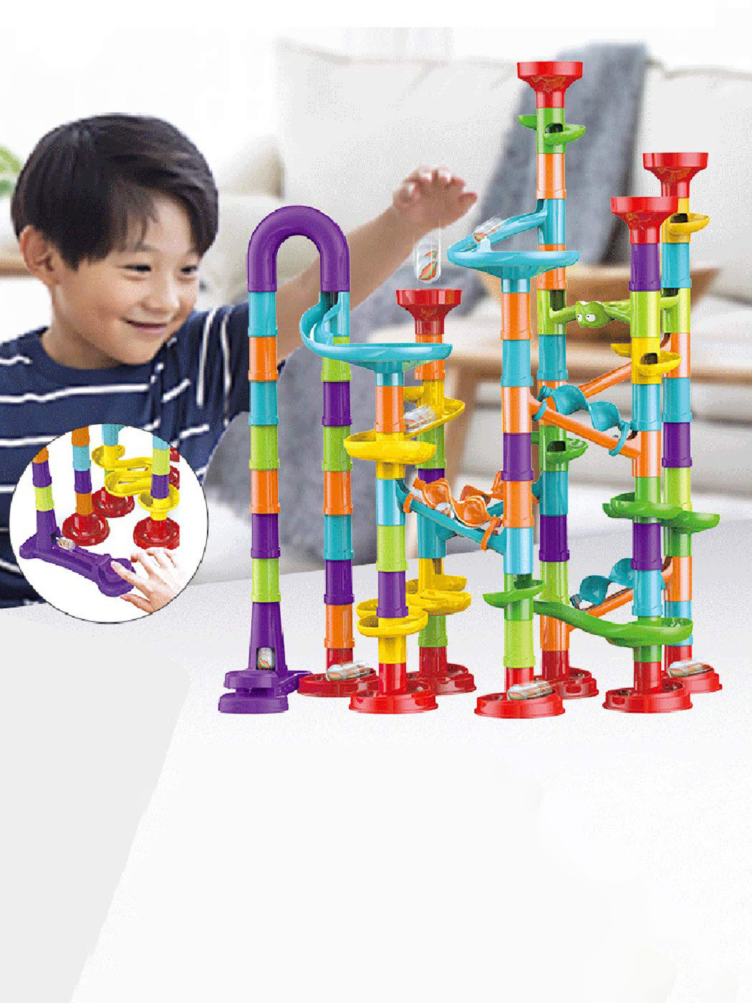 CHOCOZONE Marble Run Track Maze Building Blocks STEM Toys