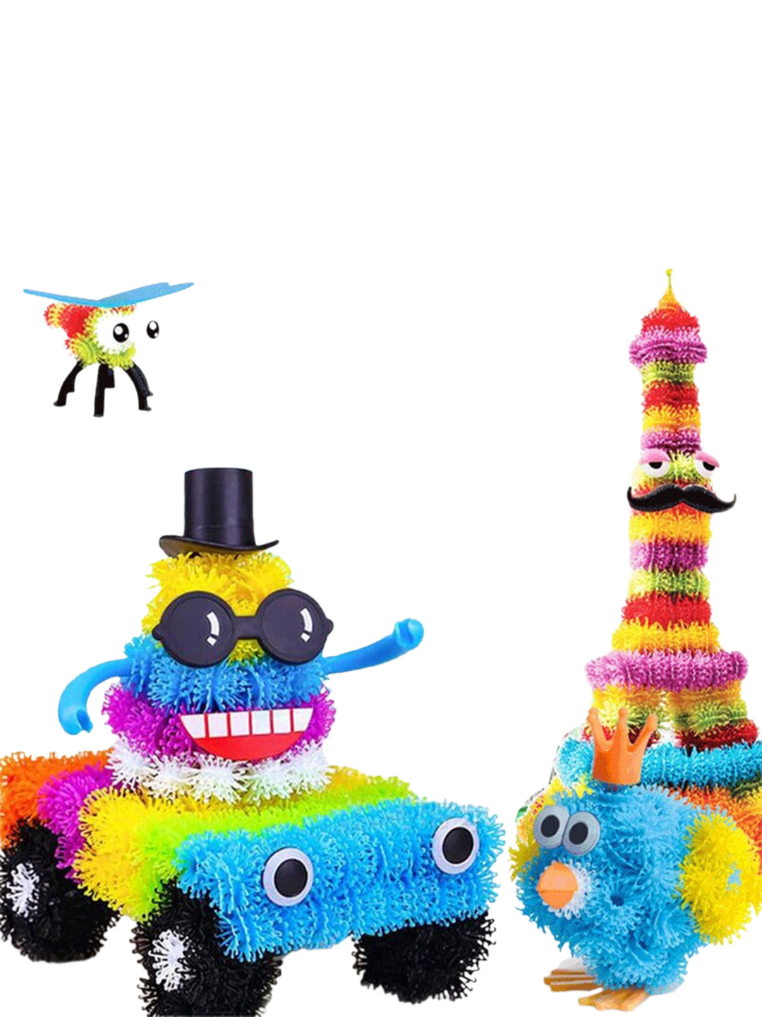 CHOCOZONE 400 Pieces Magic Puff Balls Building Block Toys