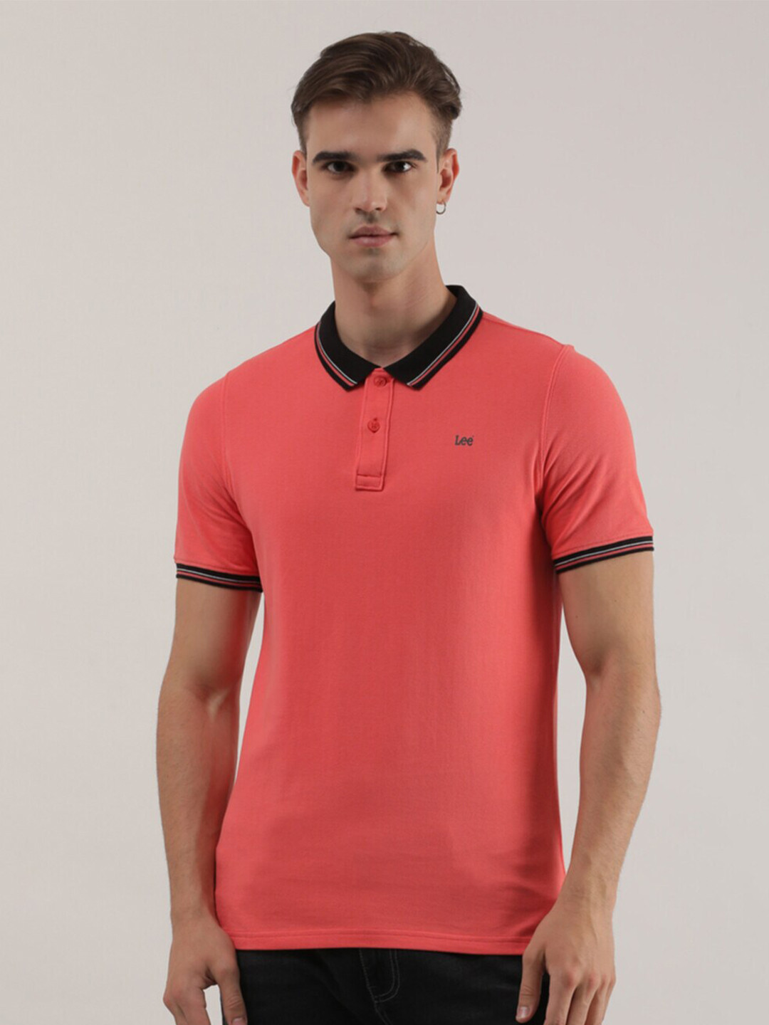 Lee Polo Collar Slim Fit Cotton T-shirt
