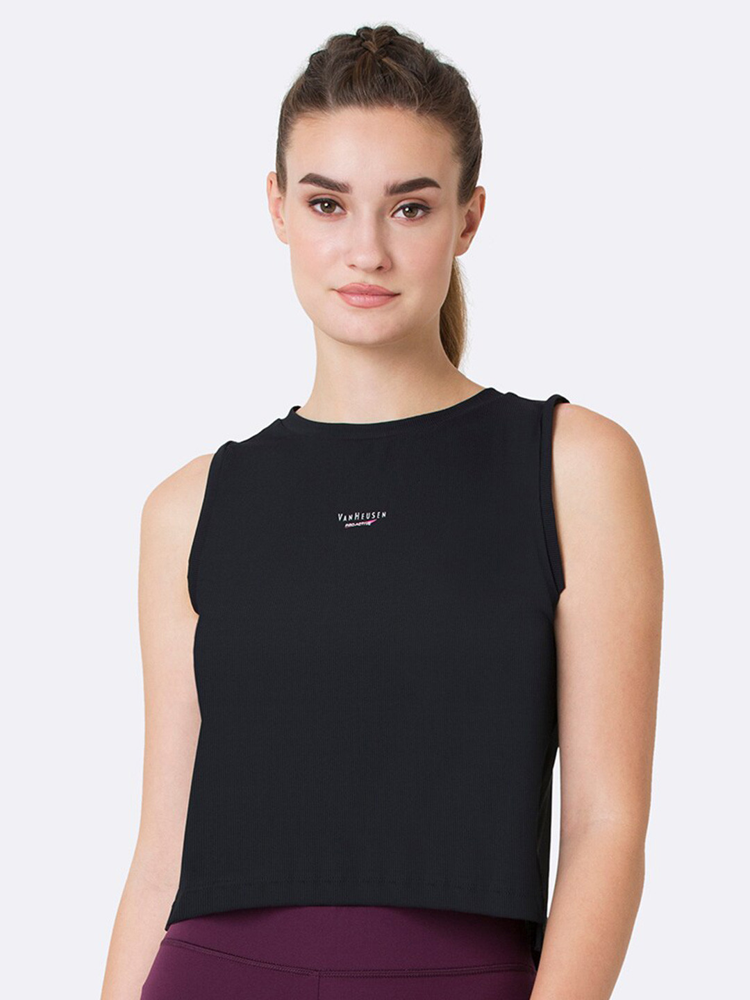 Van Heusen Sleeveless Quick-Dry High Stretch Crop Sports Tank Top