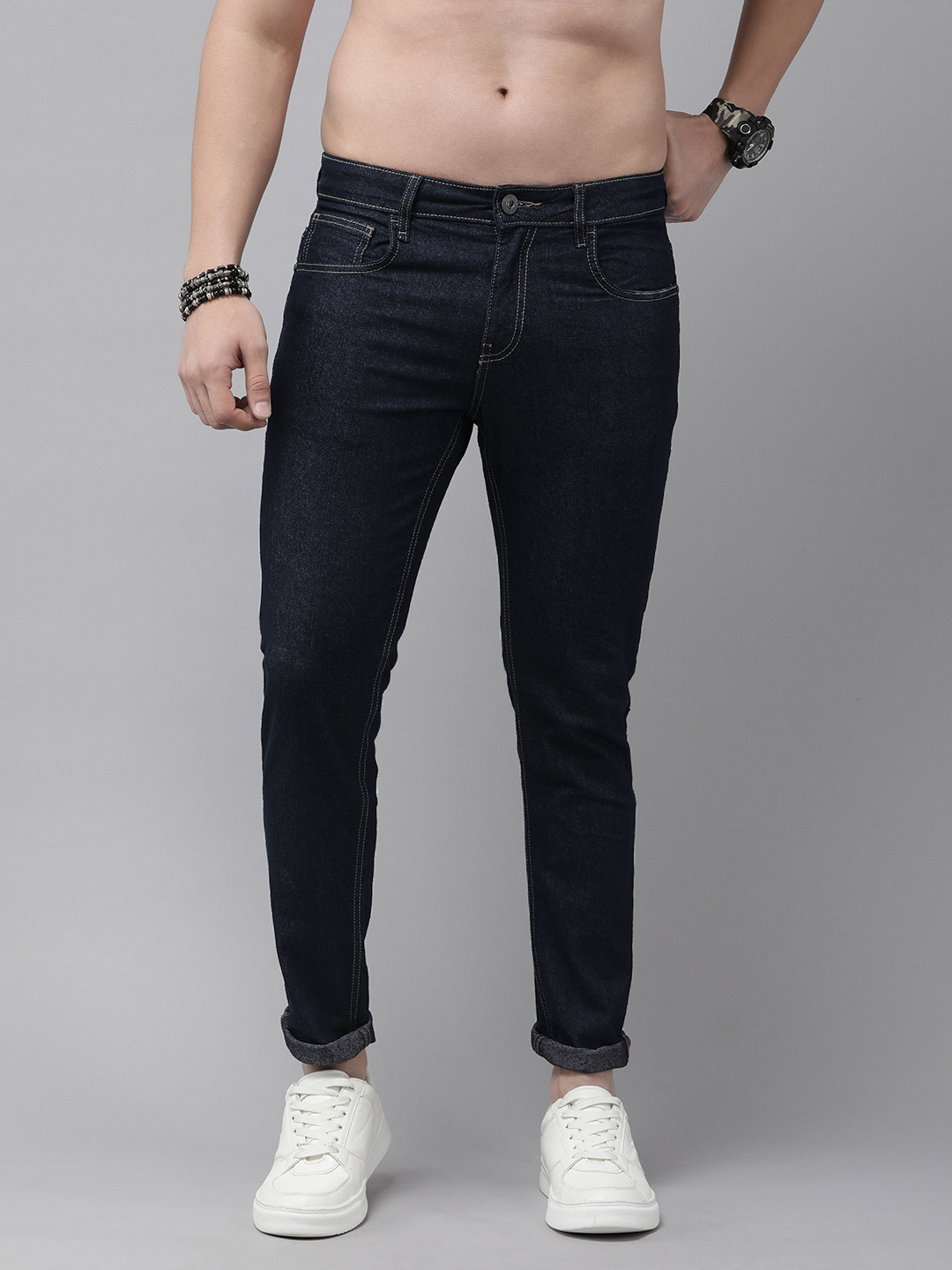 The Roadster Lifestyle Co. Men Mid Rise Slim Fit Stretchable Jeans