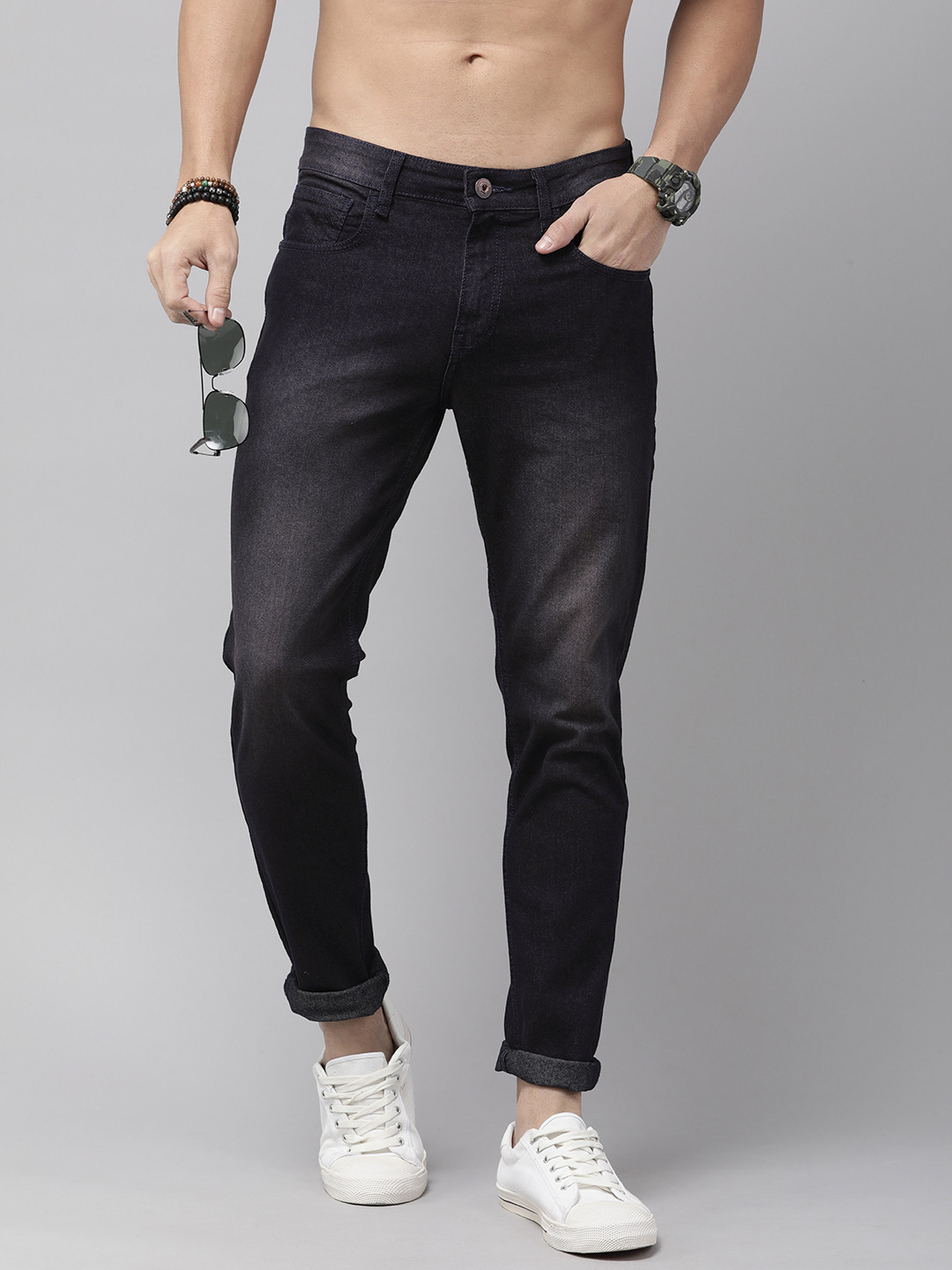 The Roadster Lifestyle Co. Men Slim Fit Light Fade Stretchable Jeans