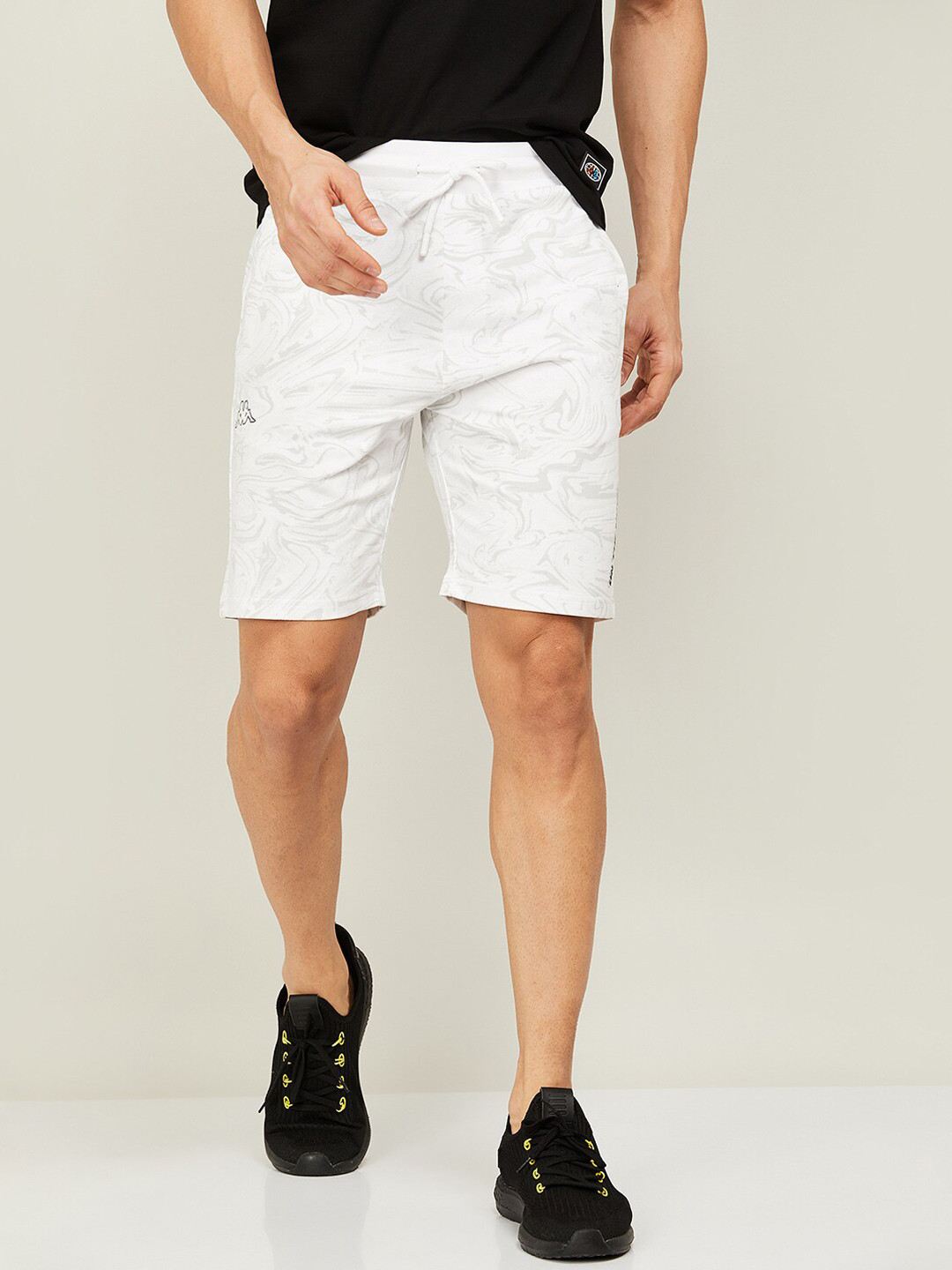 Kappa Men Abstract Printed Running Cotton Sports Shorts