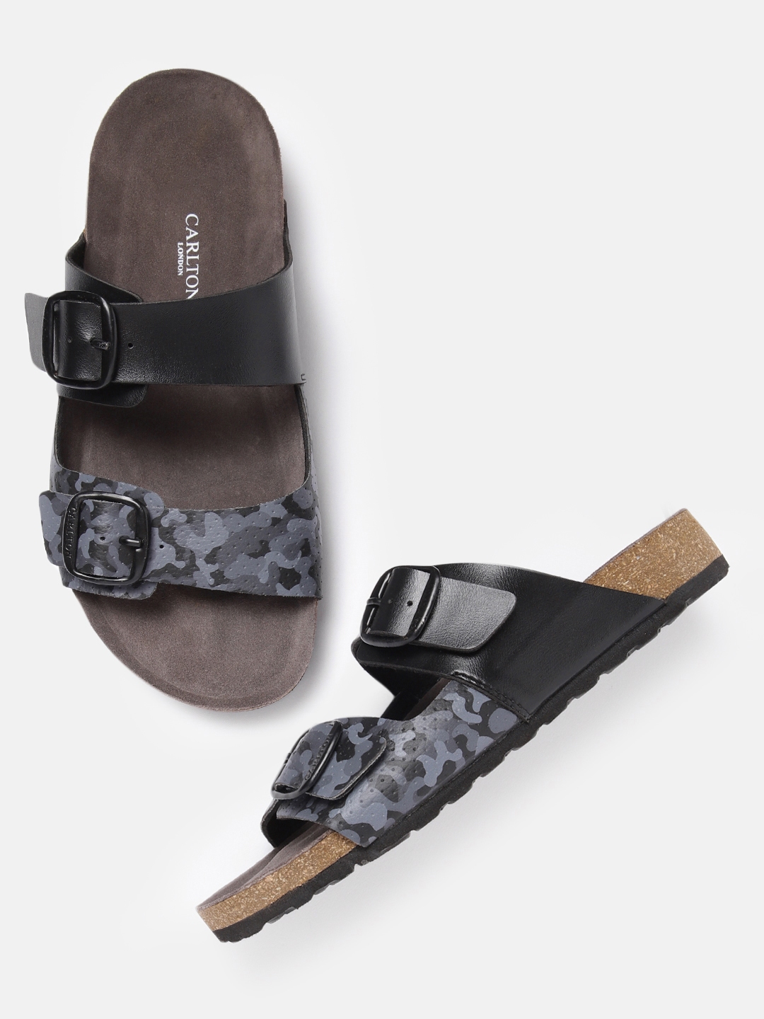 Buy Carlton London Men Camouflage Print Comfort Sandals Sandals