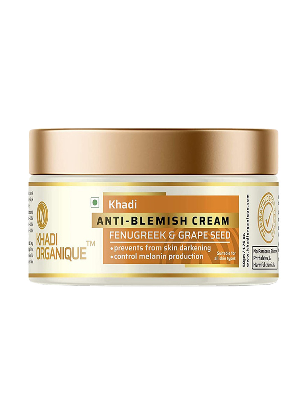 Khadi Organique Anti-Blemish Face Moisturizing Cream with Fenugreek - 50 g