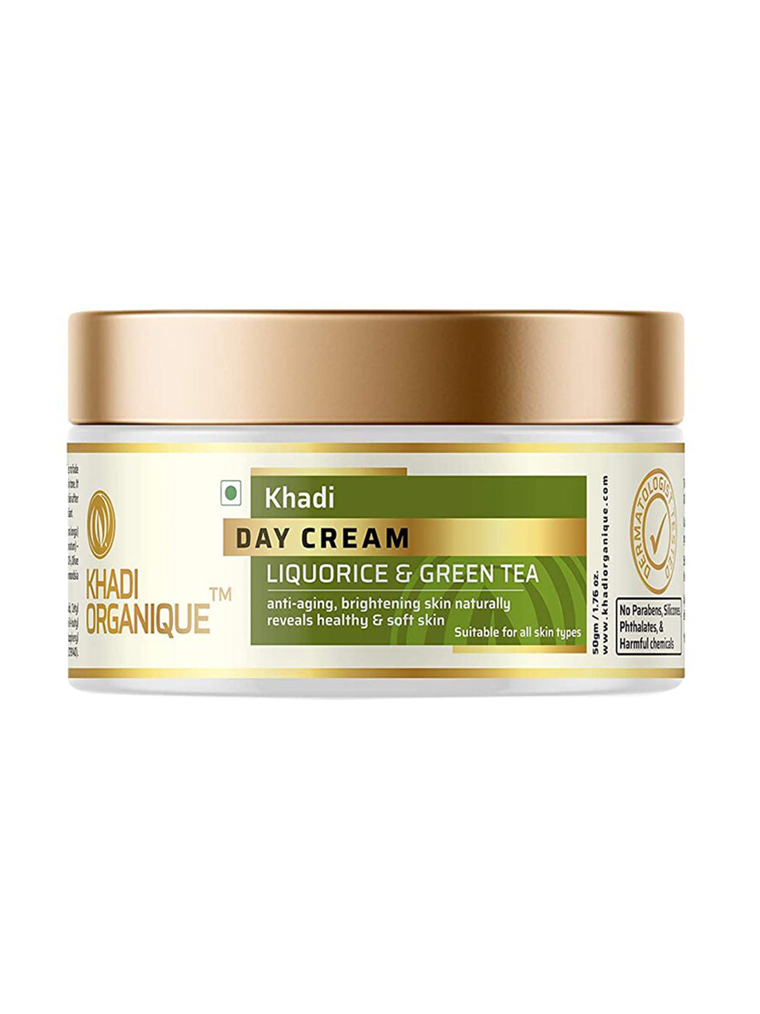 Khadi Organique Liquorice & Green Tea Face Moisturising Day Cream - 50 gm
