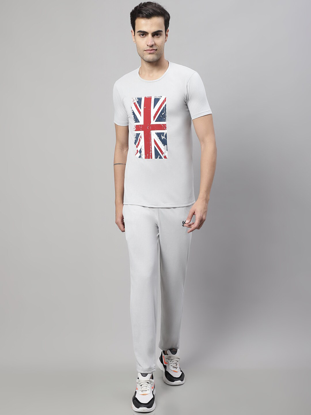 MACK JONNEY Graphic Printed Round Neck Short Sleeves Pure Cotton Co-Ords