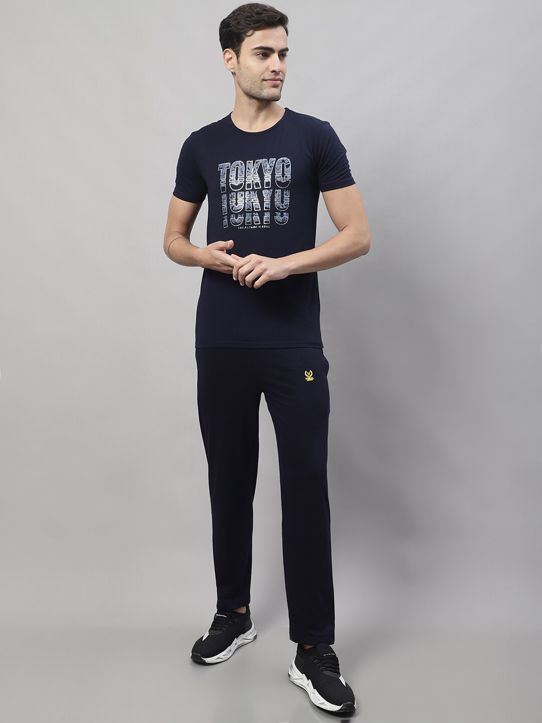 MACK JONNEY Printed Cotton T-Shirt With Track Pants