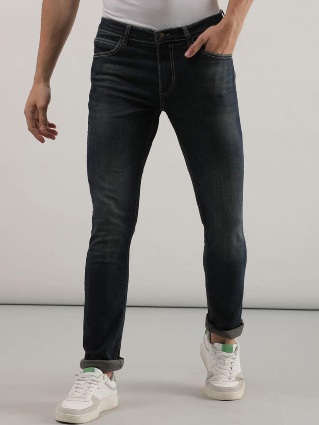 Lee Men Bruce Cotton Skinny Fit Light Fade Stretchable Jeans