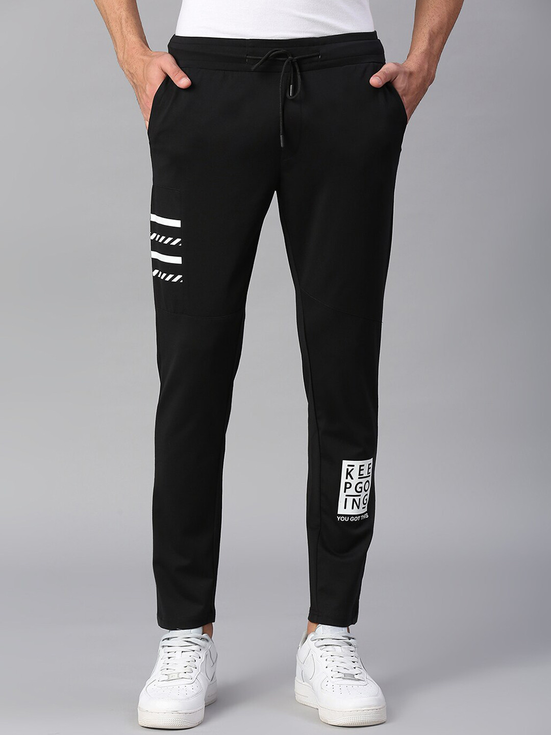HJ HASASI Men Slim-Fit Dry-Fit Track Pants