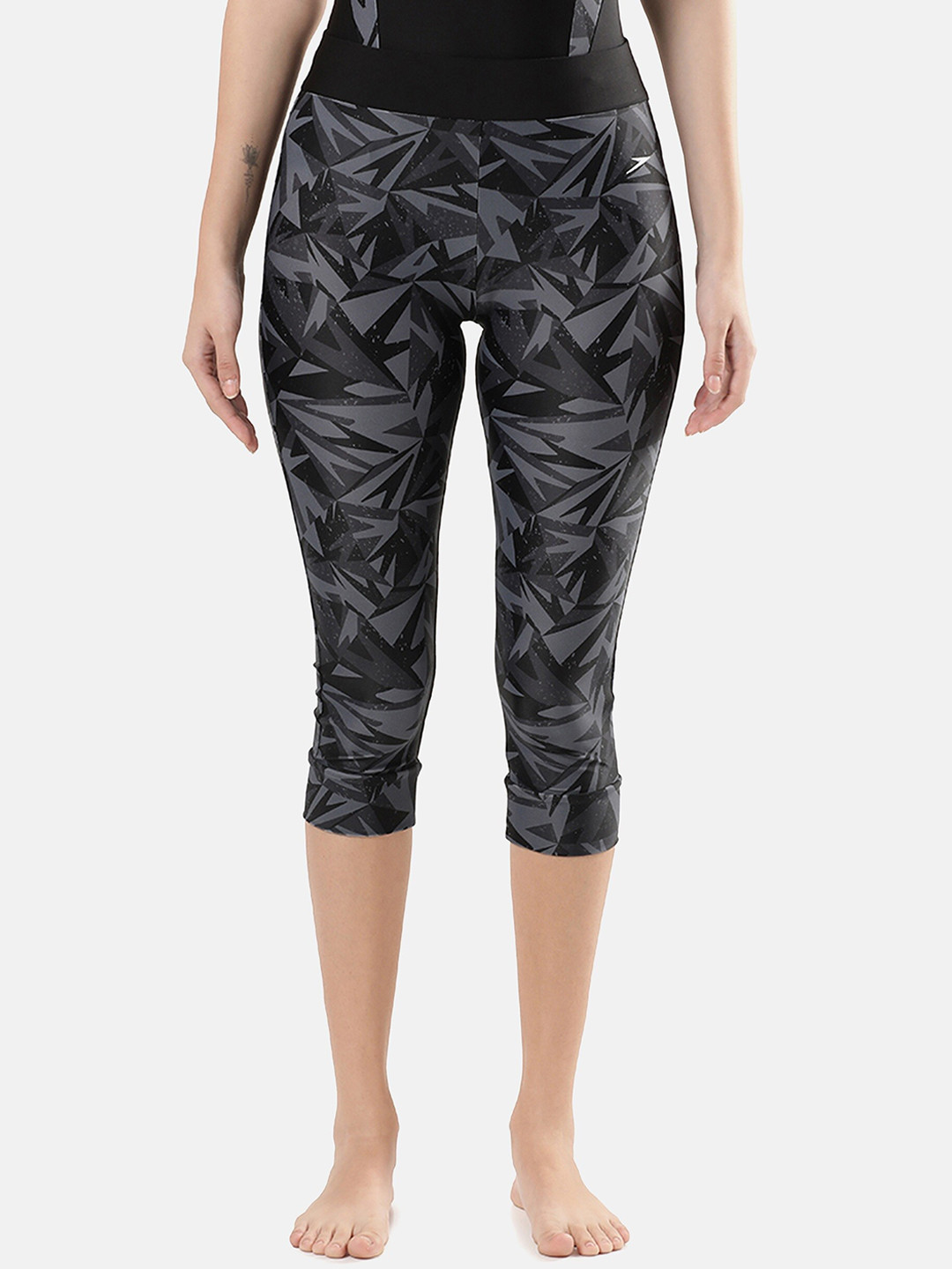 Speedo Women Geometric Printed Swimwear Cover Up Capris