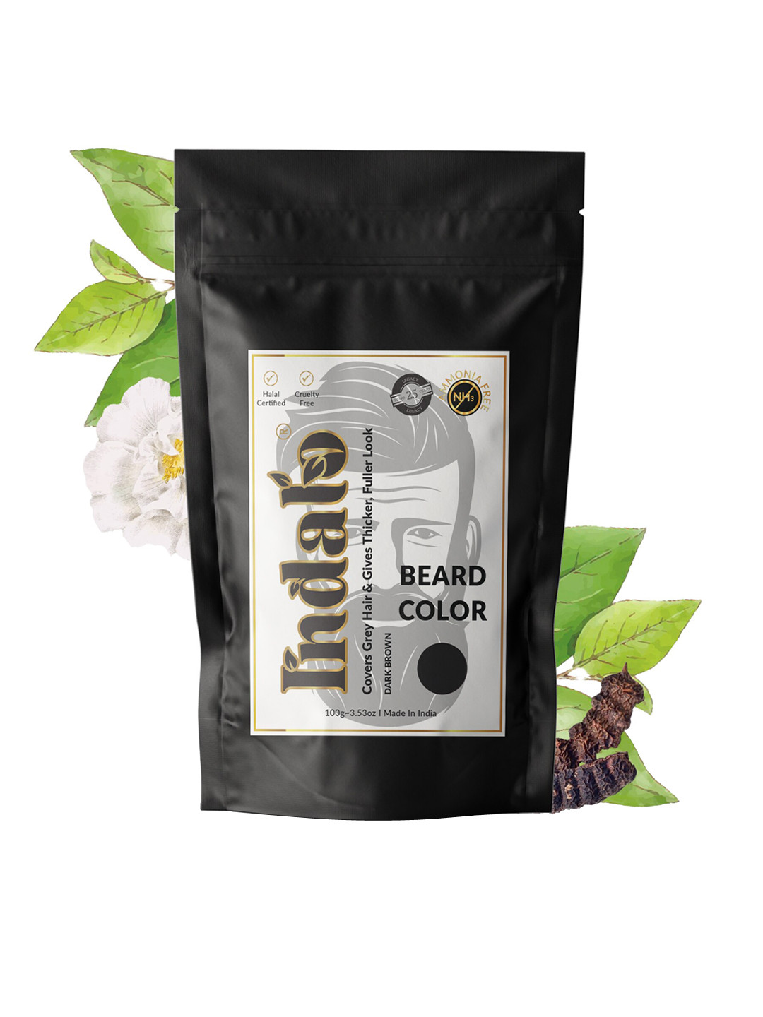 INDALO Men Beard Color 100 g - Dark Brown