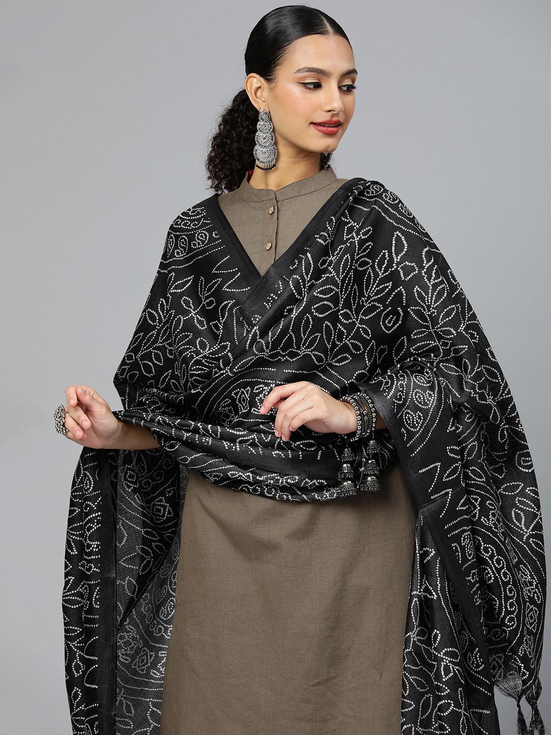 Rani Saahiba Bandhani Printed Art Silk Dupatta