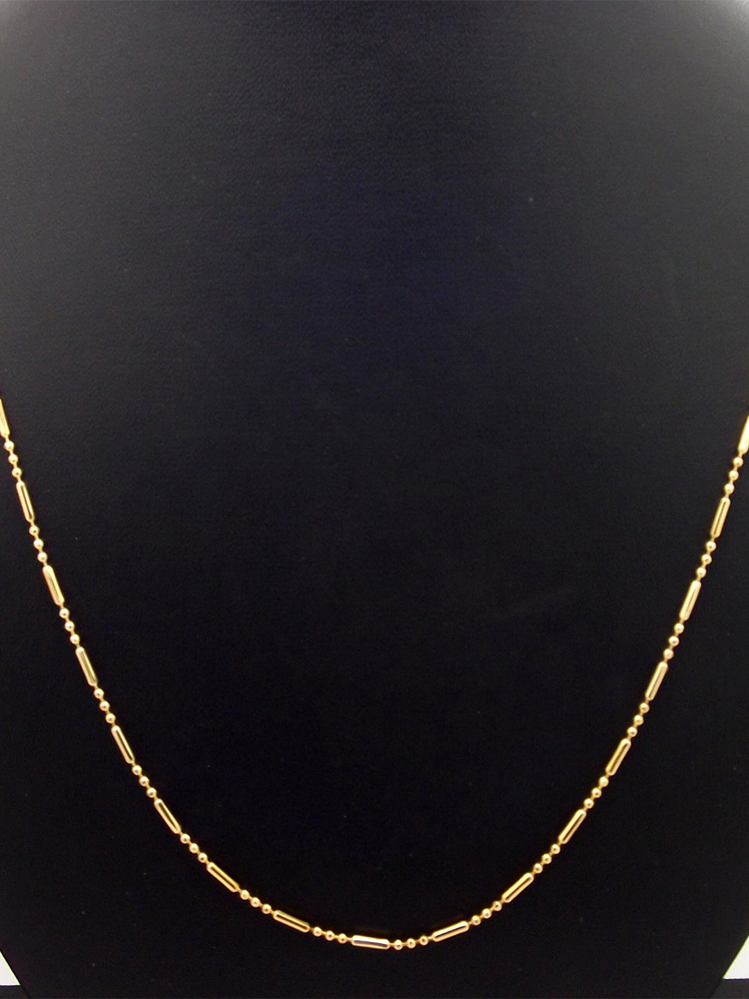 FEMMIBELLA Men Gold-Plated Delicate Ball Bar Chain