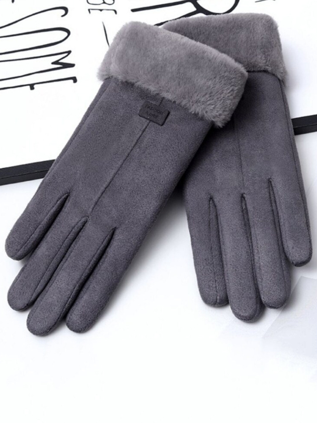 Alexvyan Women Solid Fleece Snow-Proof Winter Acrylic Touch Screen Soft & Warm Gloves