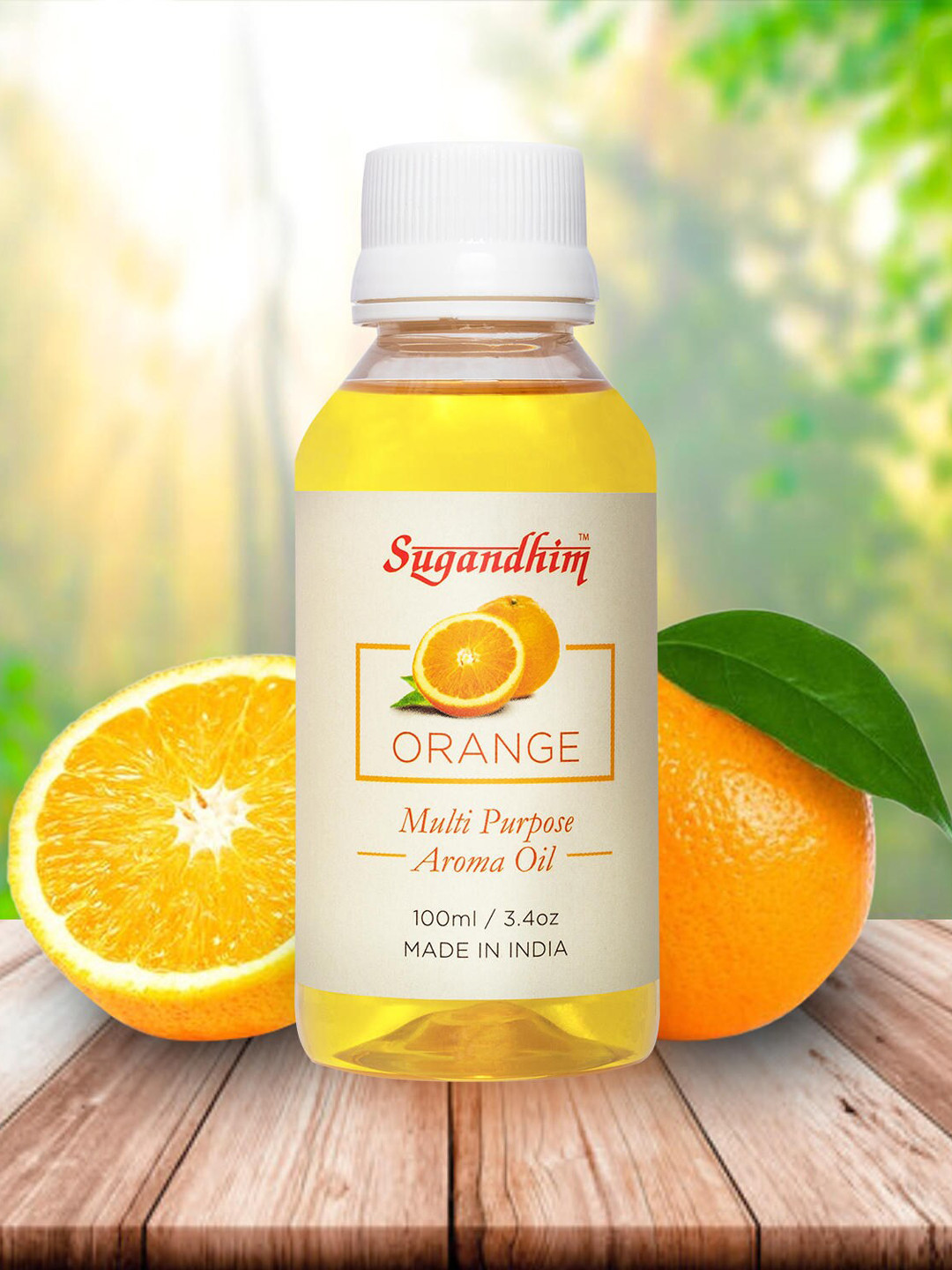 Sugandhim Orange Fragrance Multipurpose Aroma Oil Refresh - 100ml
