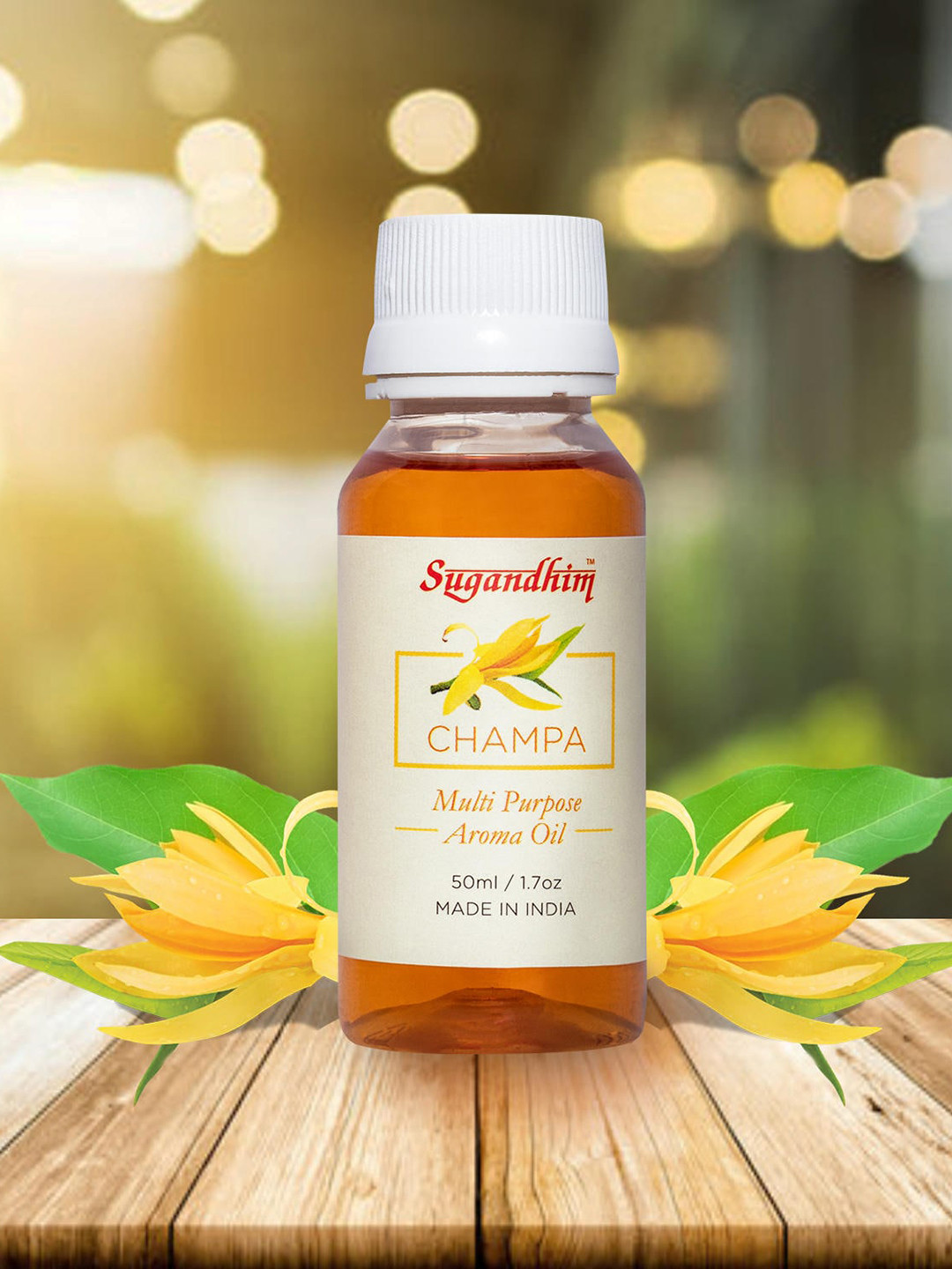 Sugandhim Champa Aroma Oil Floral Soothing Long Lasting Scent Multipurpose 100ml
