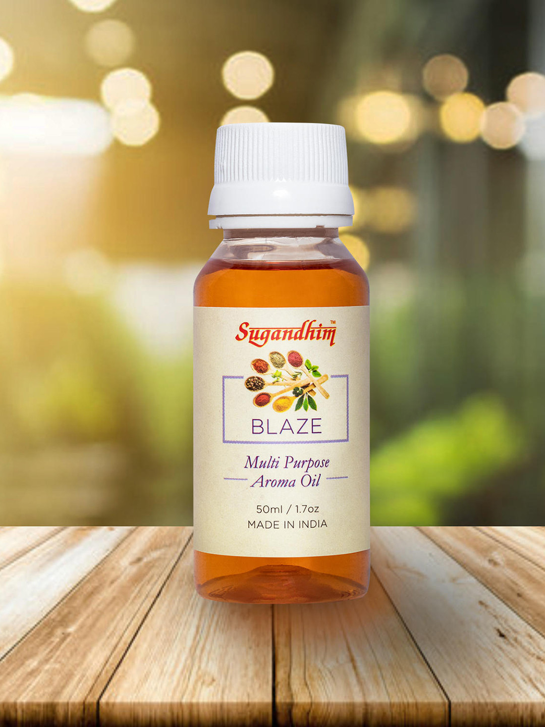 Sugandhim Blaze Fragrance Multipurpose Aroma Oil Bold Warm & Long-Lasting Scent - 50ml