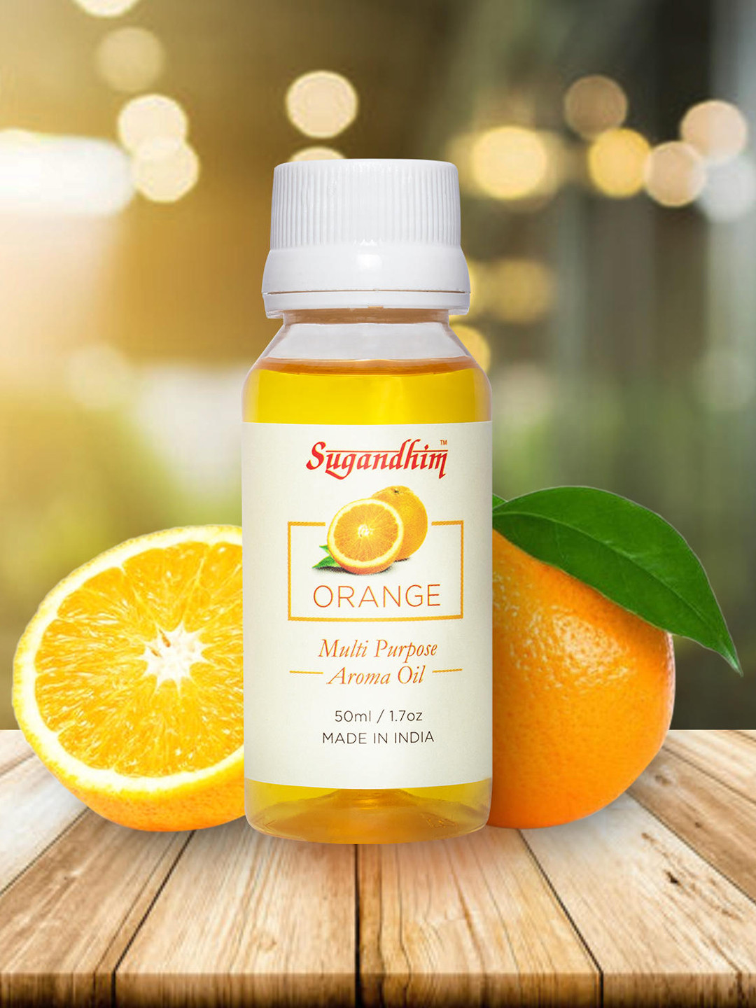 Sugandhim Orange Aroma Oil Natural Energizing and Calming Scent Multipurpose 50ml