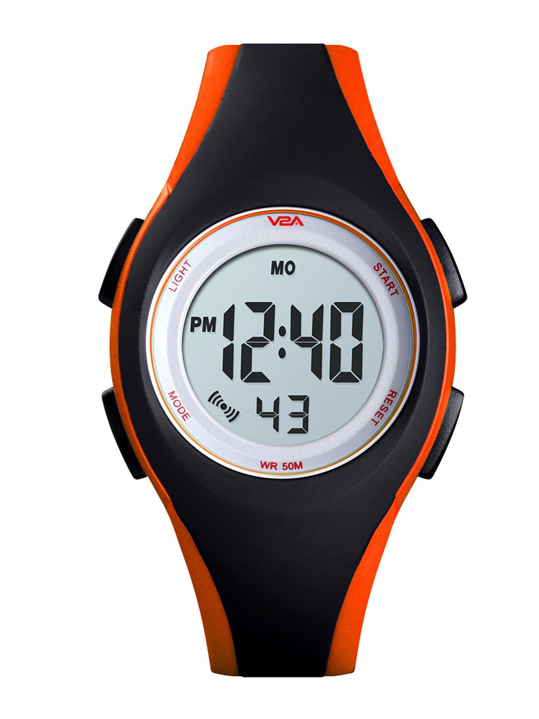 V2A Kids Straps Digital Multi Function Watch V2A-1459-Black-Orange-02