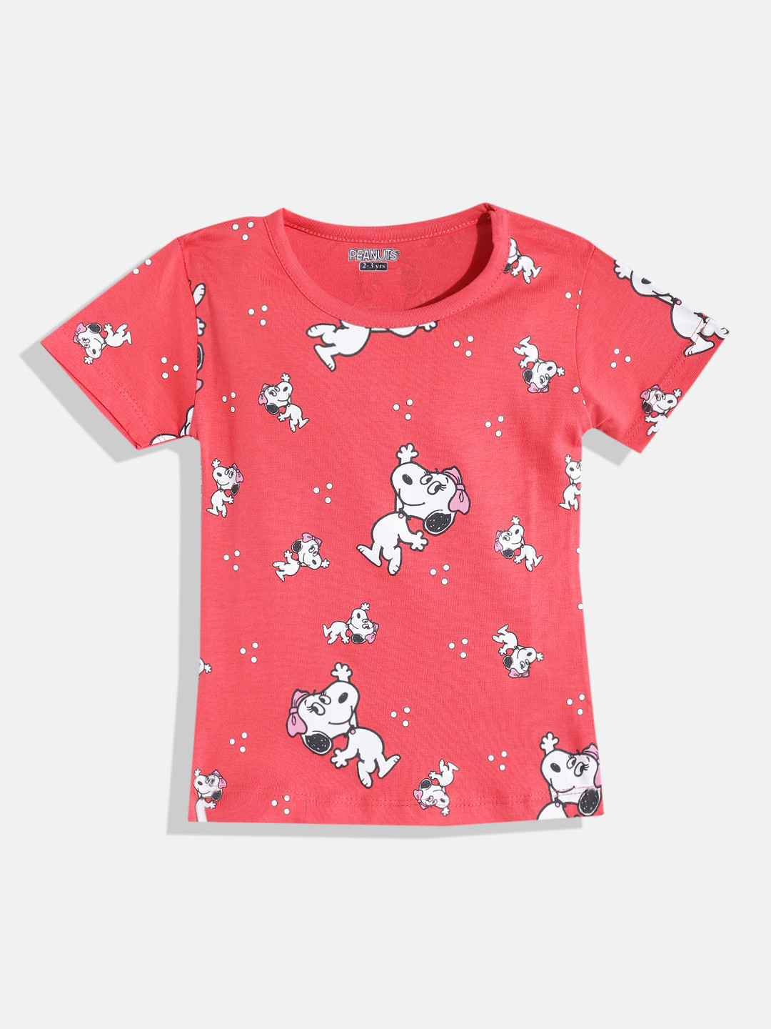 Eteenz Girls Snoopy Print Premium Cotton T-shirt