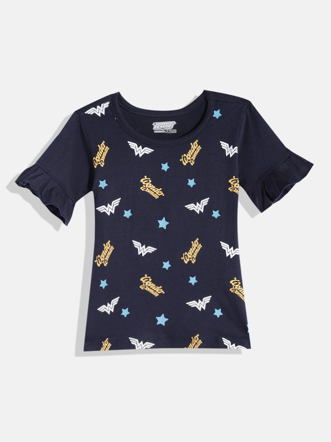 Eteenz Girls Premium Cotton Wonder Women Print Bell Sleeves Top