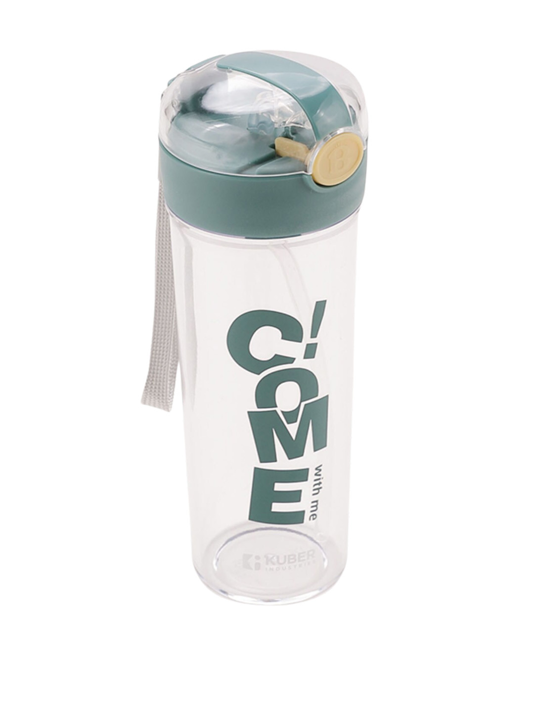 Kuber Industries Transparent Typography Plastic Carrying Loop Sipper - 420ml