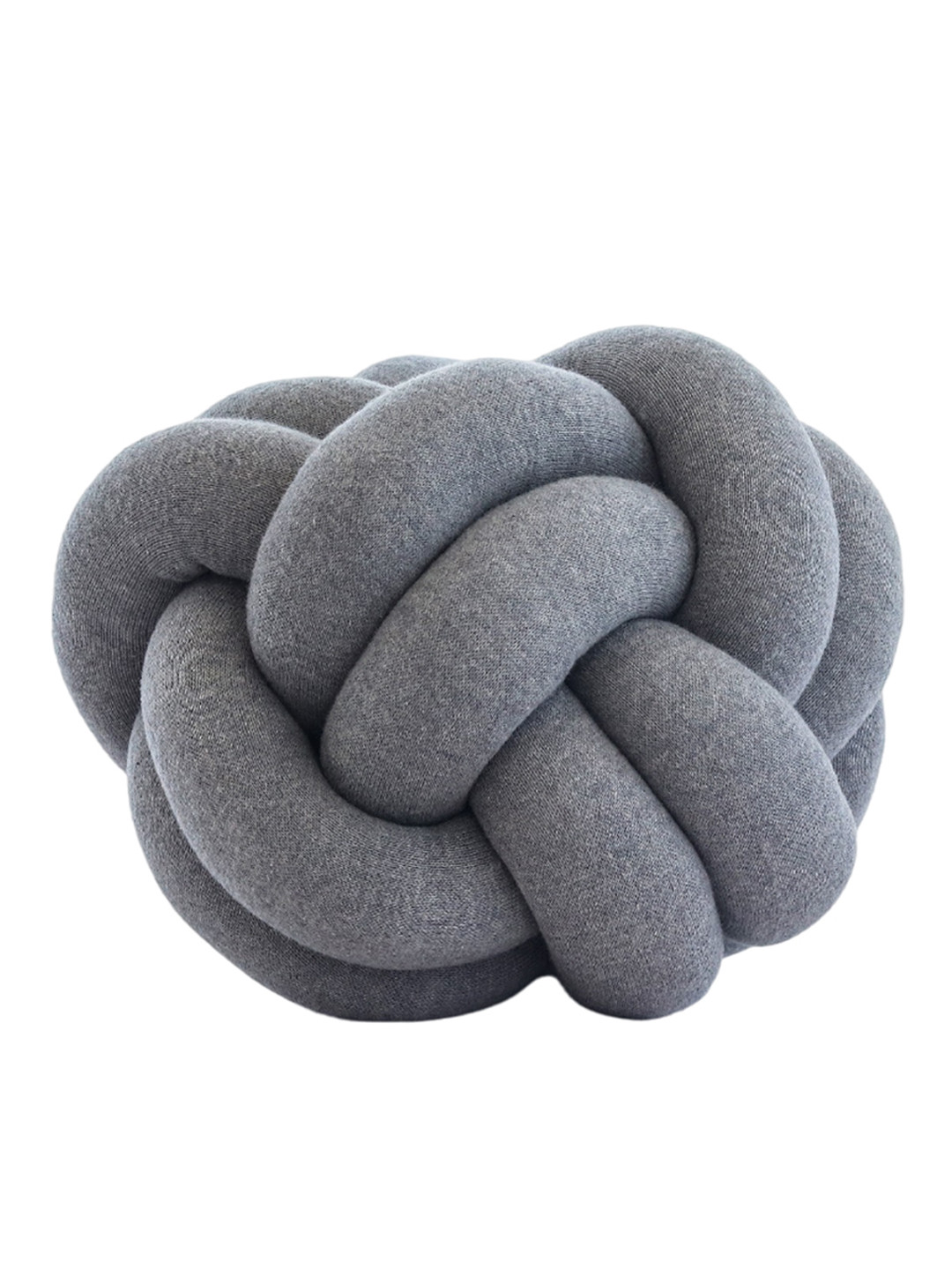 Pluchi Handmade Grey Solid Cotton Medium Fibre Therapedic Pillow-30 x 30 cm