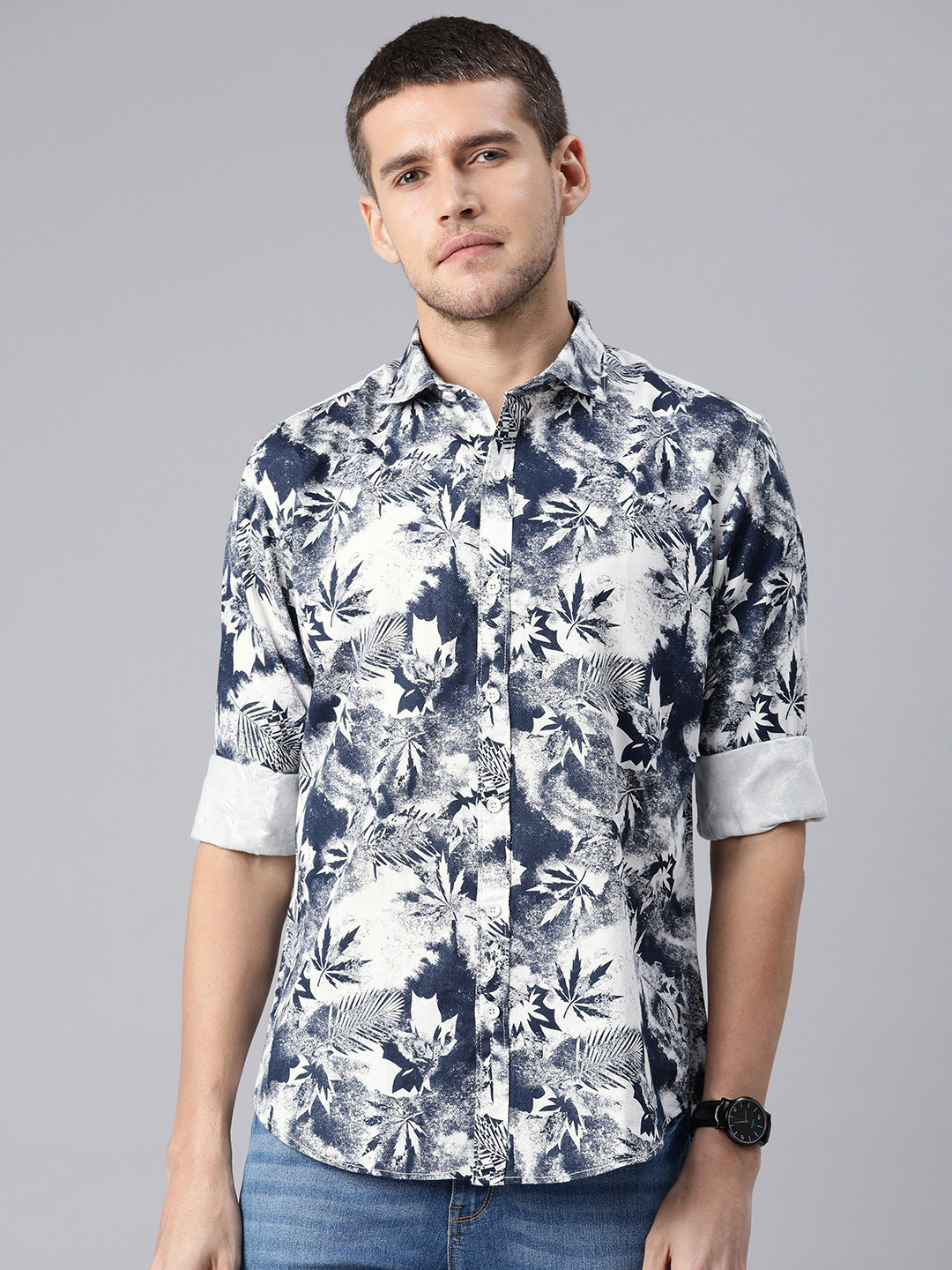 DEZANO Men Comfort Floral Printed Casual Shirt