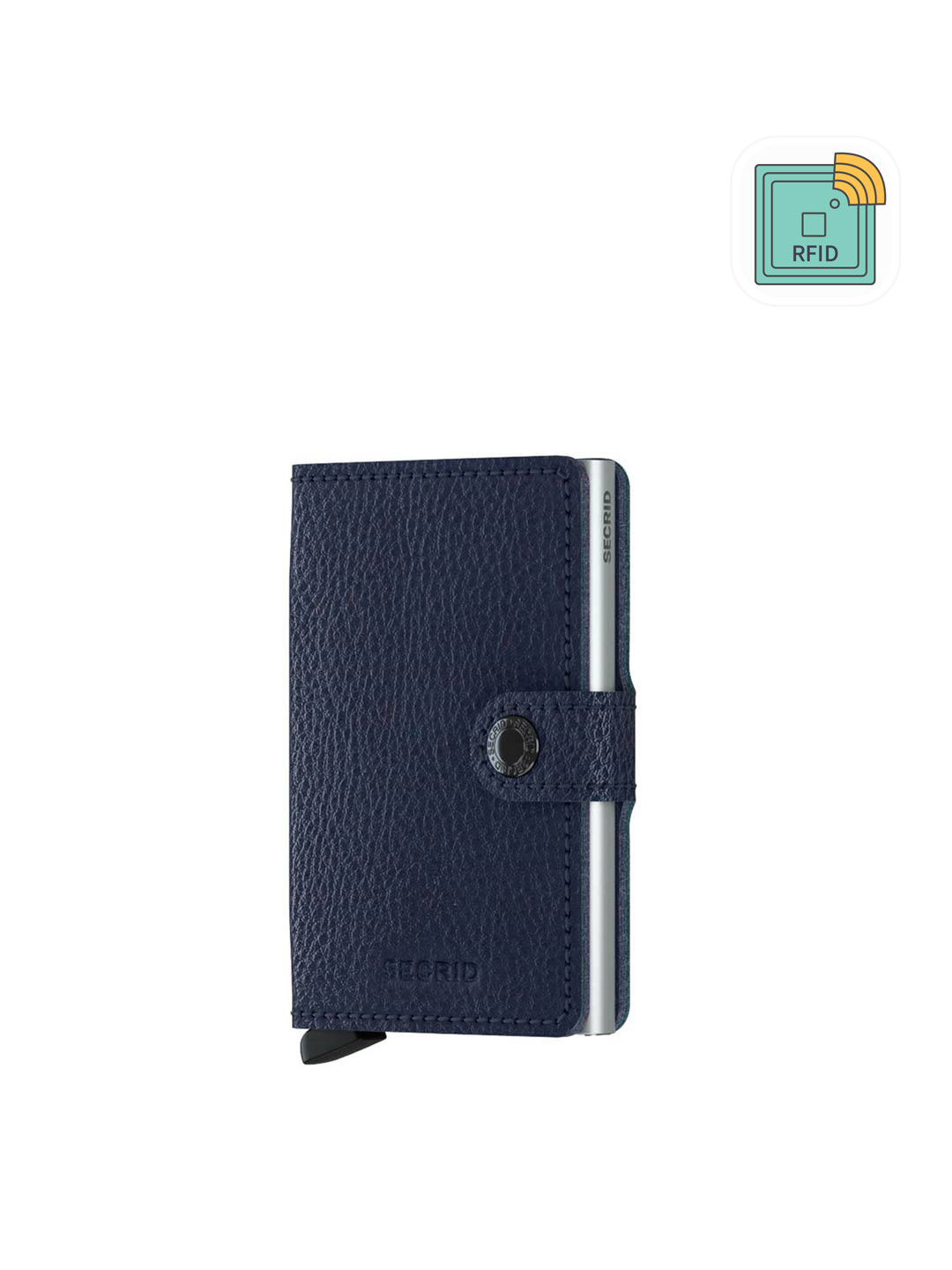 SECRID Navy with Silver Upgraded Veg Miniwallet