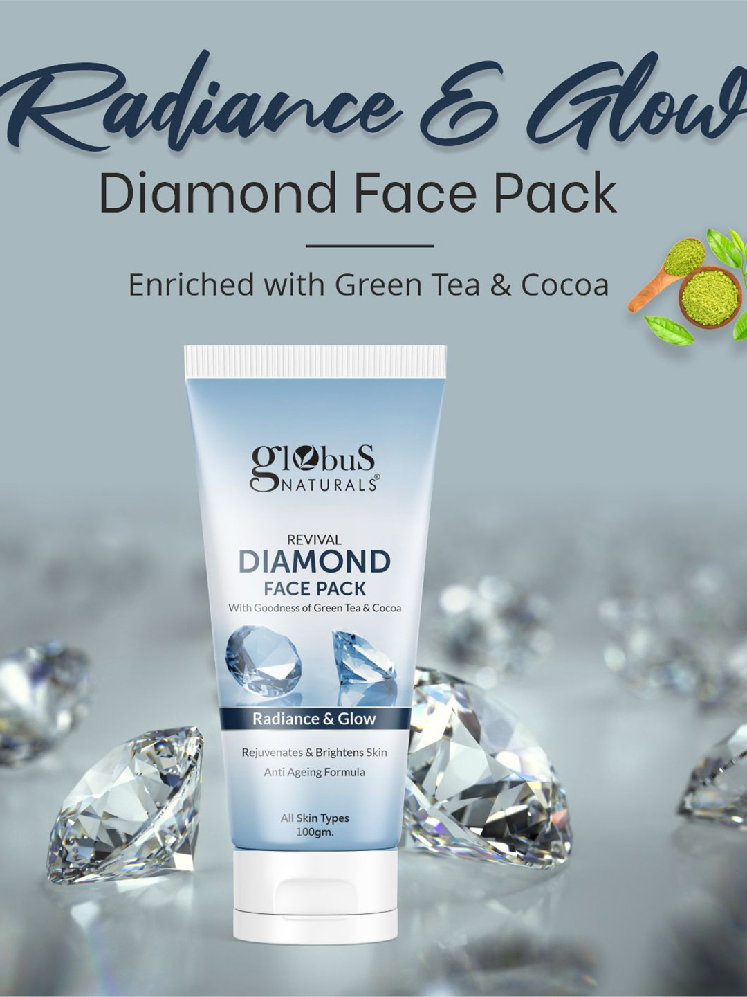 Globus naturals Diamond Set Of 2 Shine Boosting Diamond Beauty Gift Set