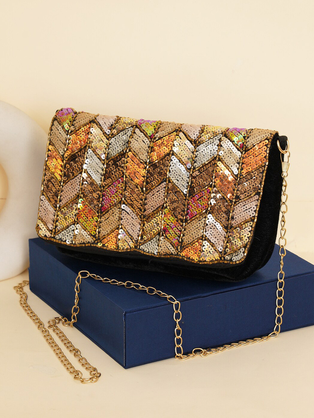 FABBHUE Embellished Envelope Clutch