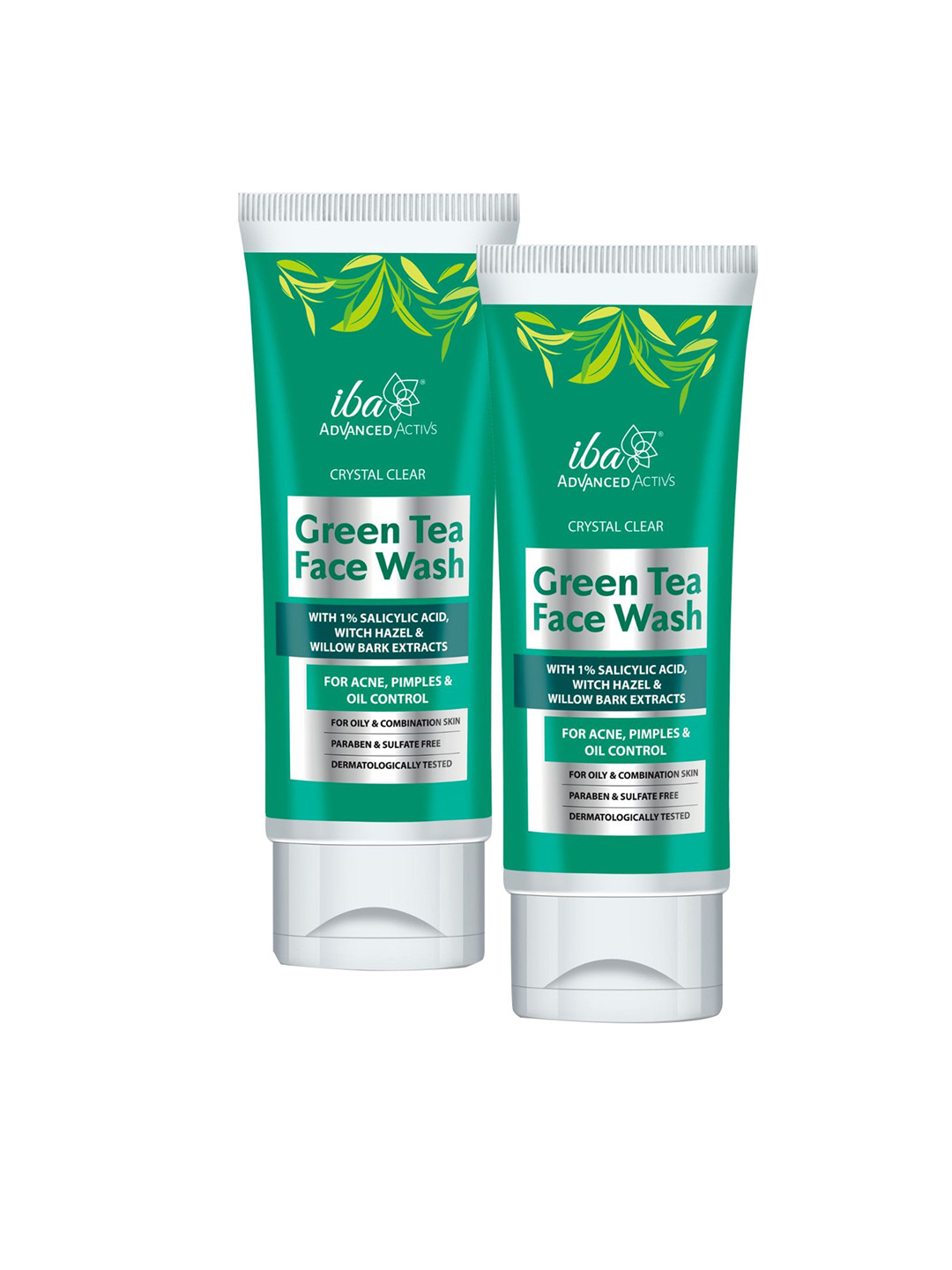 Iba Advanced Activs Crystal Clear Set Of 2 Green Tea Face Wash 100 ml Each