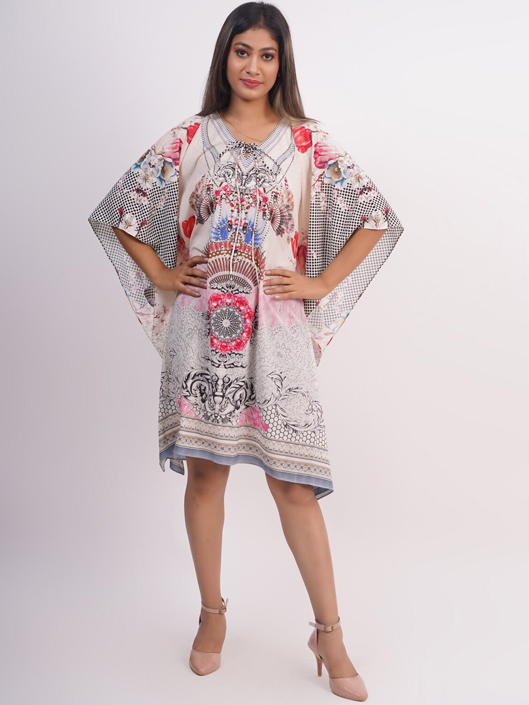 Rajoria Instyle Printed Kaftan Beach Cover-up Dress