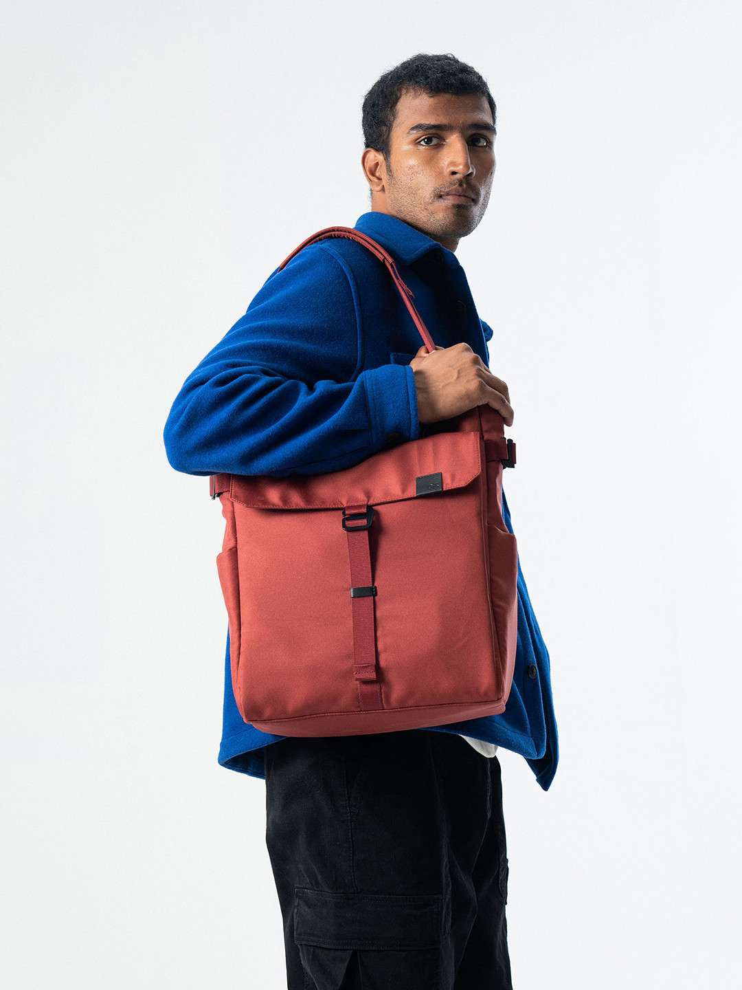 DailyObjects Red Clay Pole Convertible Laptop Totepack Bag