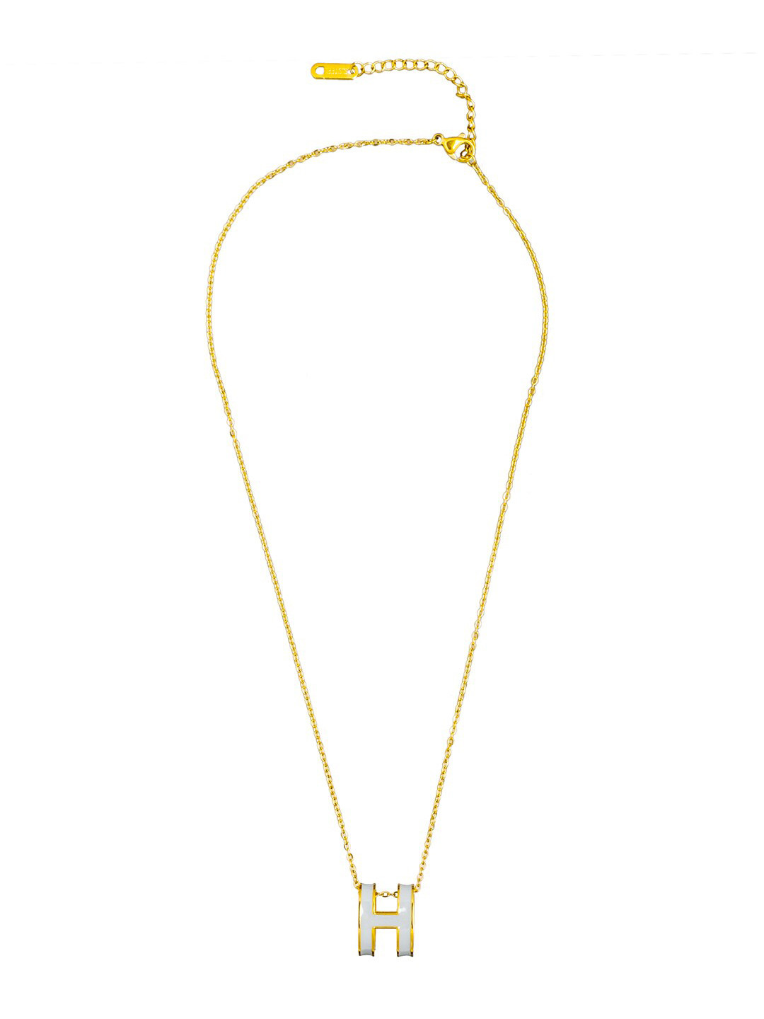 Moon Dust Gold Plated H-Alphabet Pendant