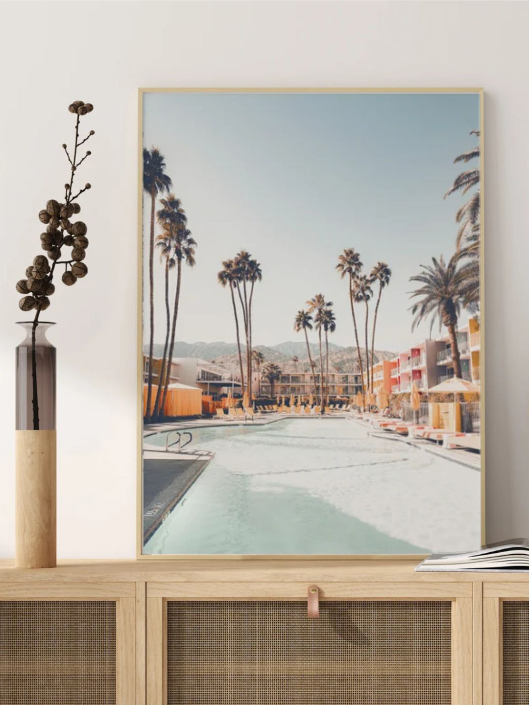 INDIAN CLASSIC ART Blue & Brown Palm Springs Wall Art