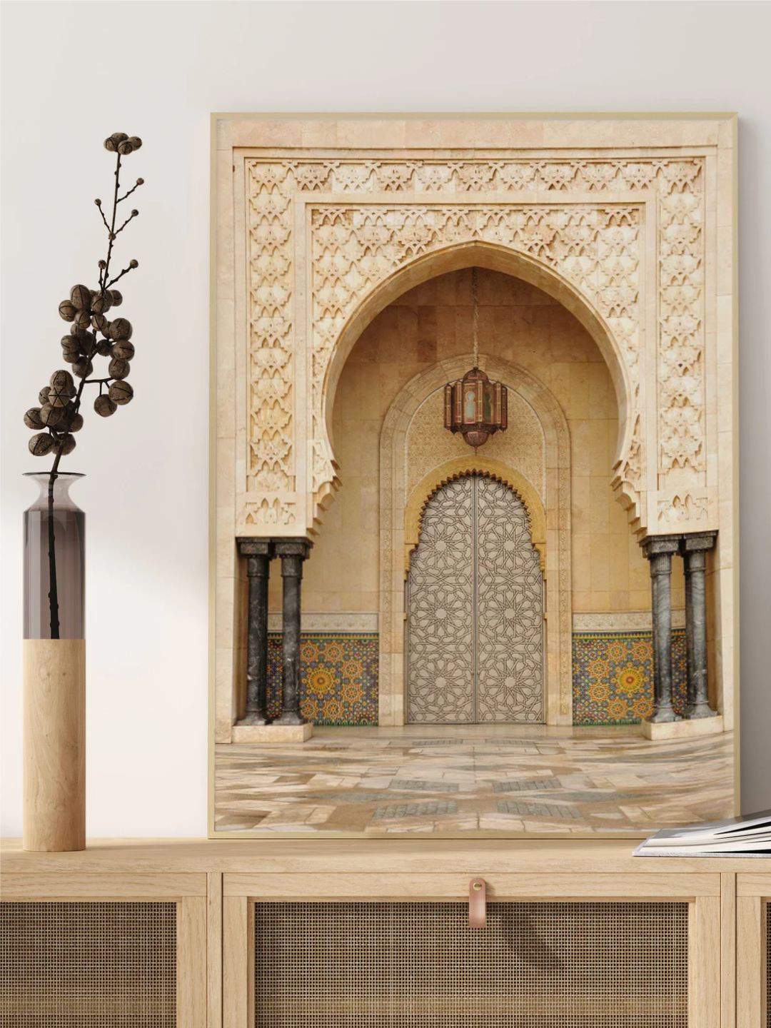 INDIAN CLASSIC ART Boho Canvas Wall Square Paintings Wall Art - 30 x 20 In