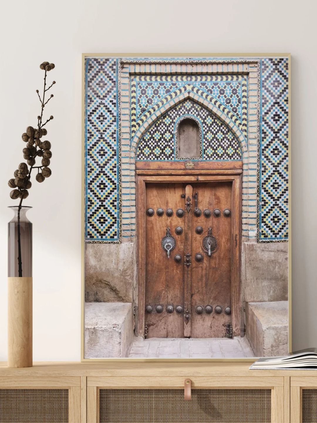 INDIAN CLASSIC ART Arabic Architecture Canvas Wall Rectangle Paintings Wall Art-30 x 20 In