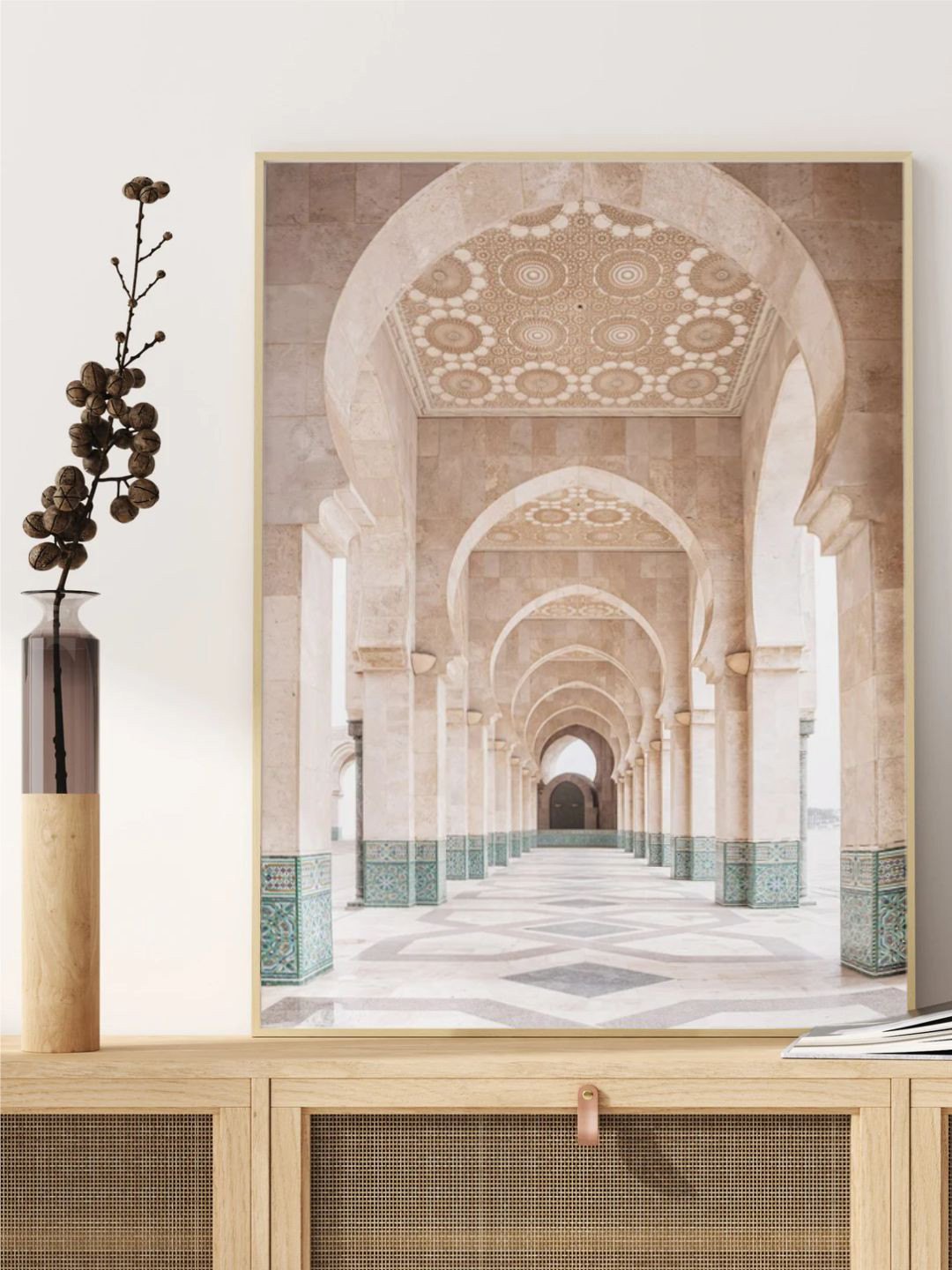 INDIAN CLASSIC ART Arabic Canvas Wall Rectangle Paintings Wall Art - 30 x 20In