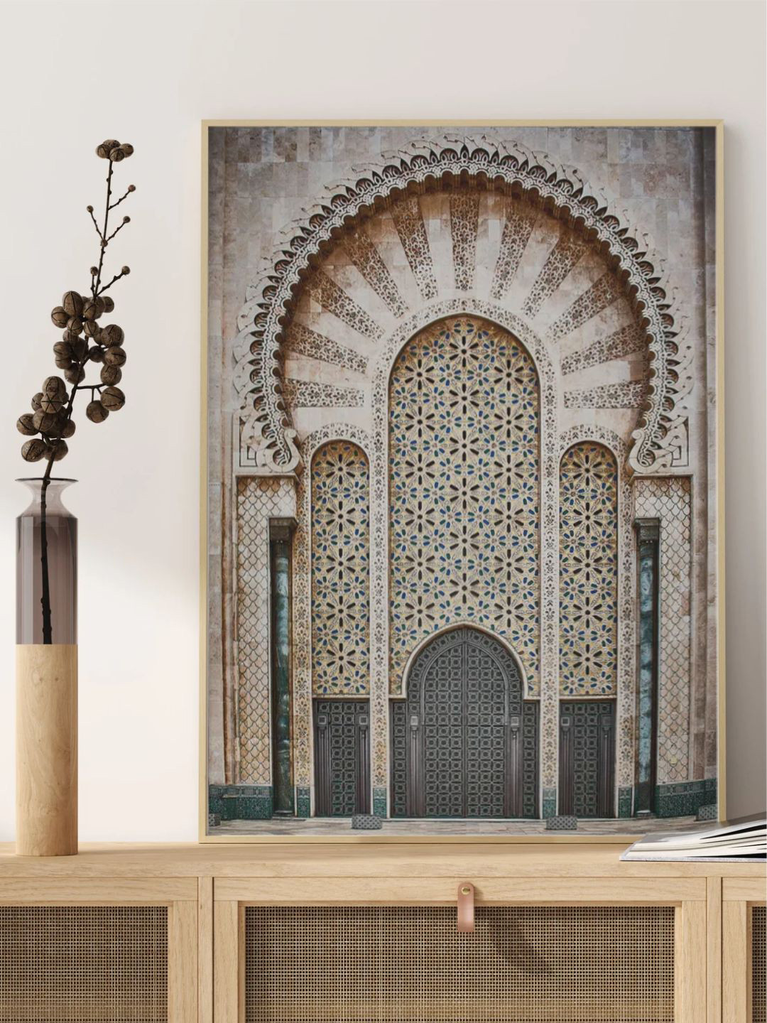 INDIAN CLASSIC ART Mosque Islamic Canvas Wall Rectangle Paintings Wall Art - 30 x 20 In