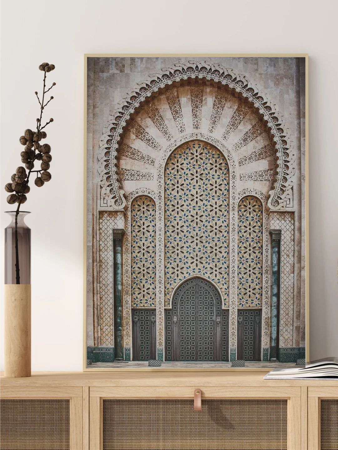 INDIAN CLASSIC ART Arabic Canvas Wall Rectangle Paintings Wall Art - 30 x 20In