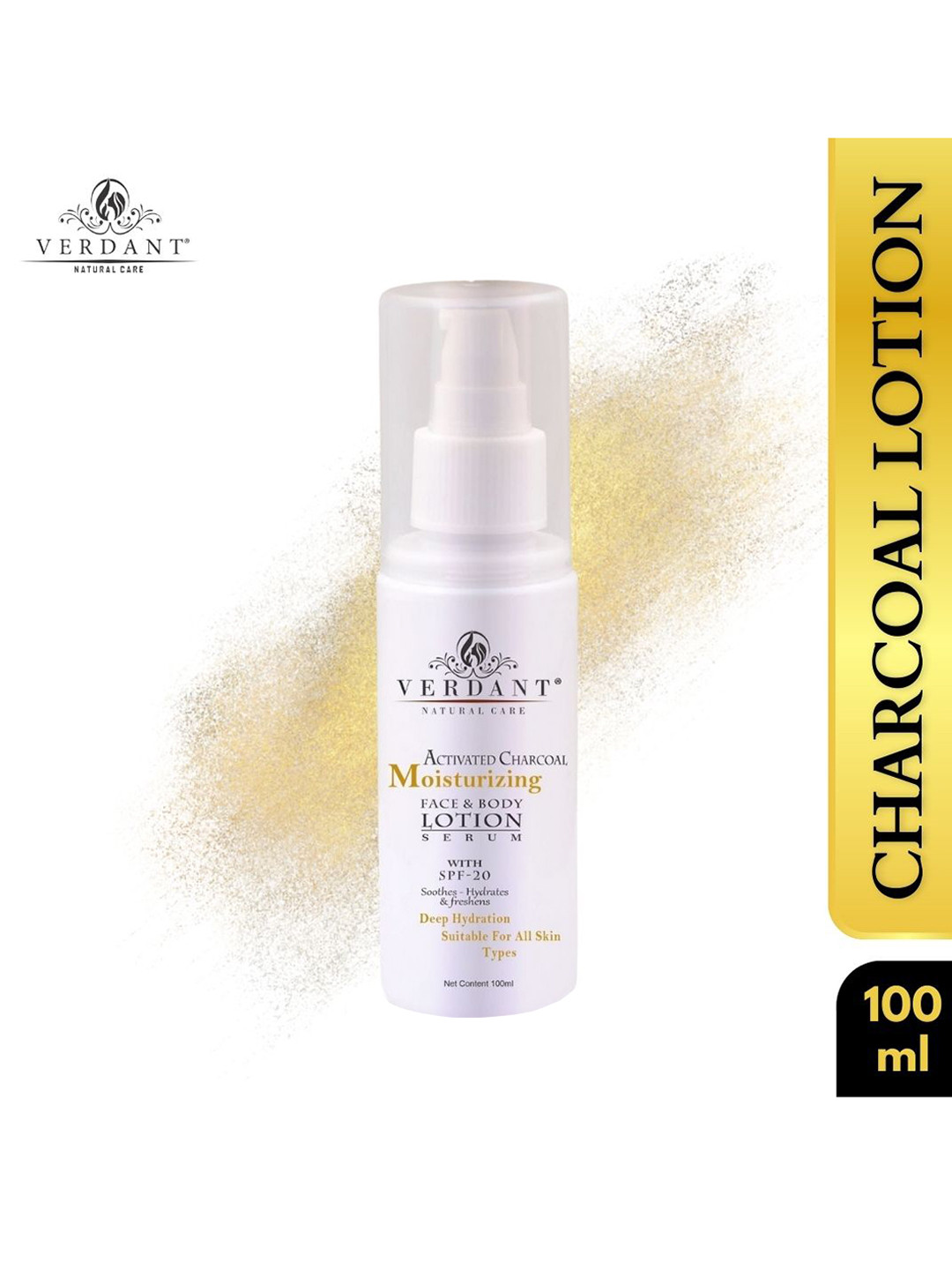 Verdant Natural Care Activated Charcoal Body Lotion With SPF 20 100ml