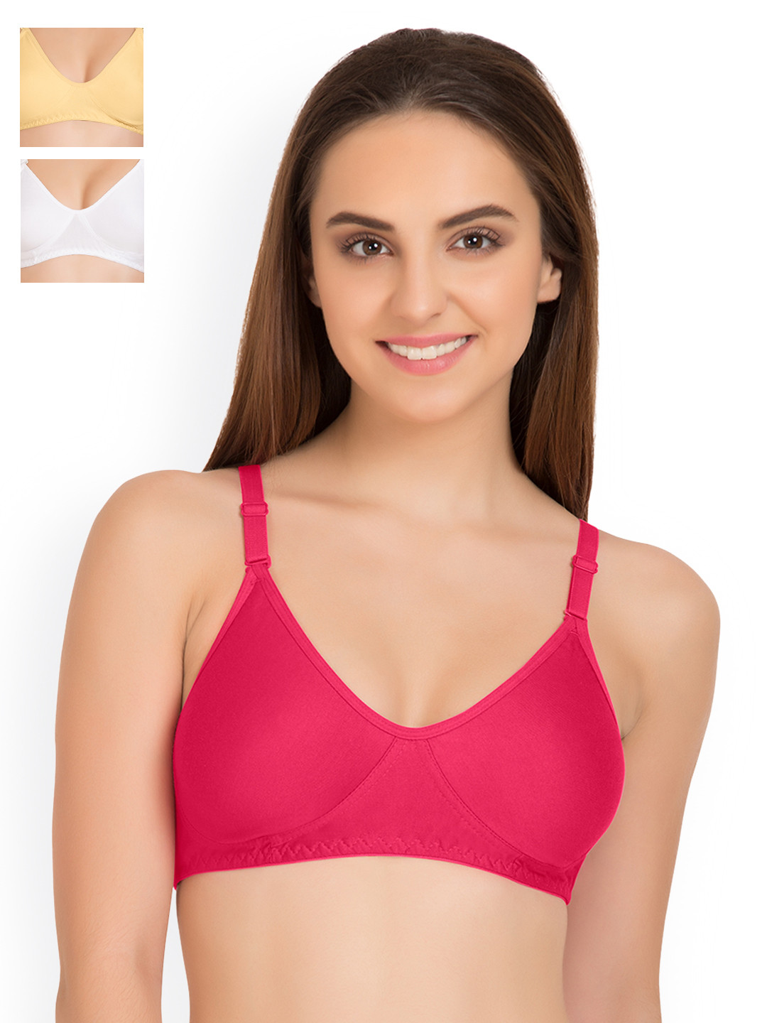 Tweens Pack of 3 Non Padded Cotton-Blend Concealer & Side-Shaper T-Shirt Bra