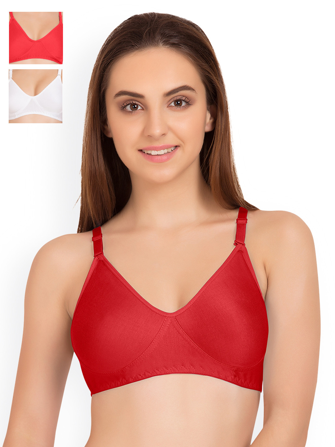 Tweens Pack of 3 Non Padded Cotton-Blend Concealer & Side-Shaper T-Shirt Bra